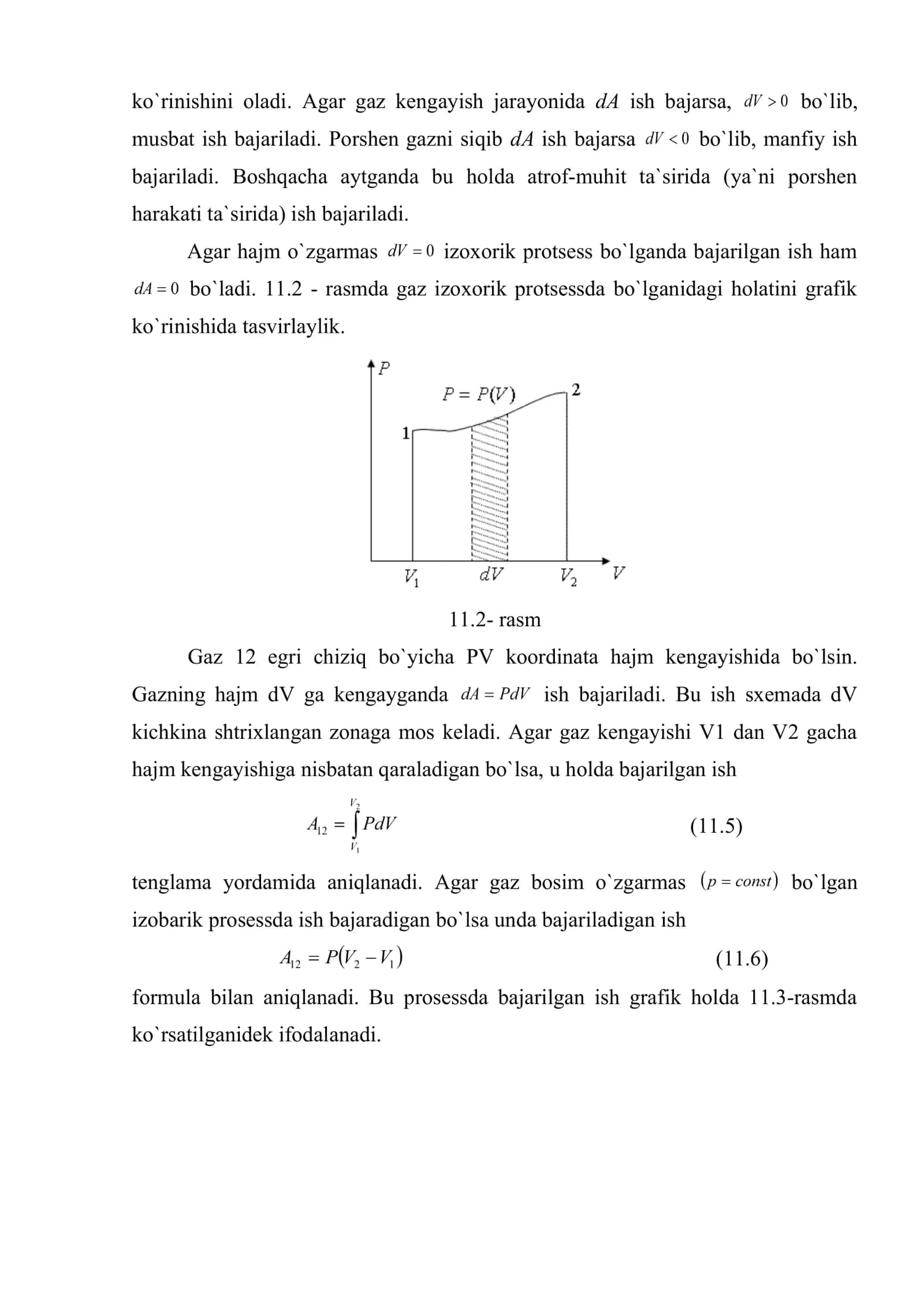 Ish va issiqlik miqdori. Termodinamikaning I-qonuni 3