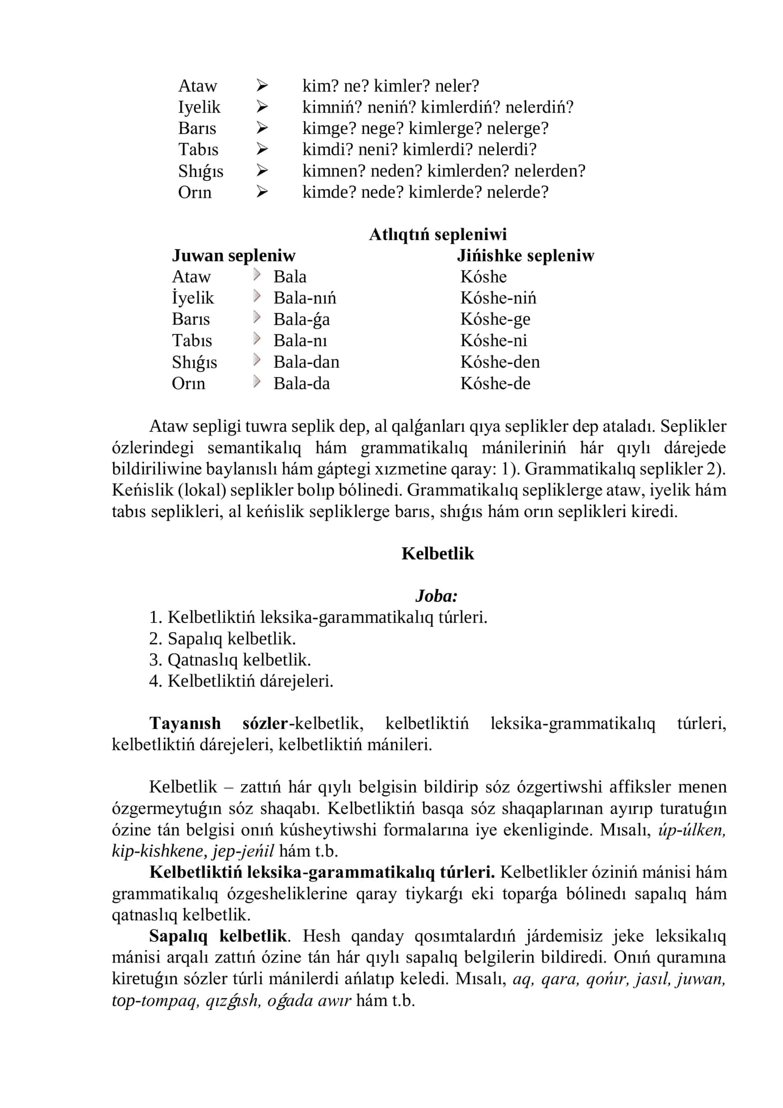 Qaraqalpaq tilindegi mánili sóz shaqapları 3