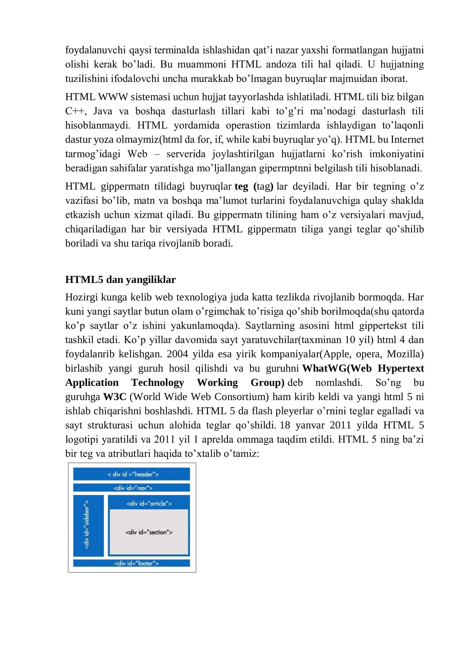 WWW va HTML 3