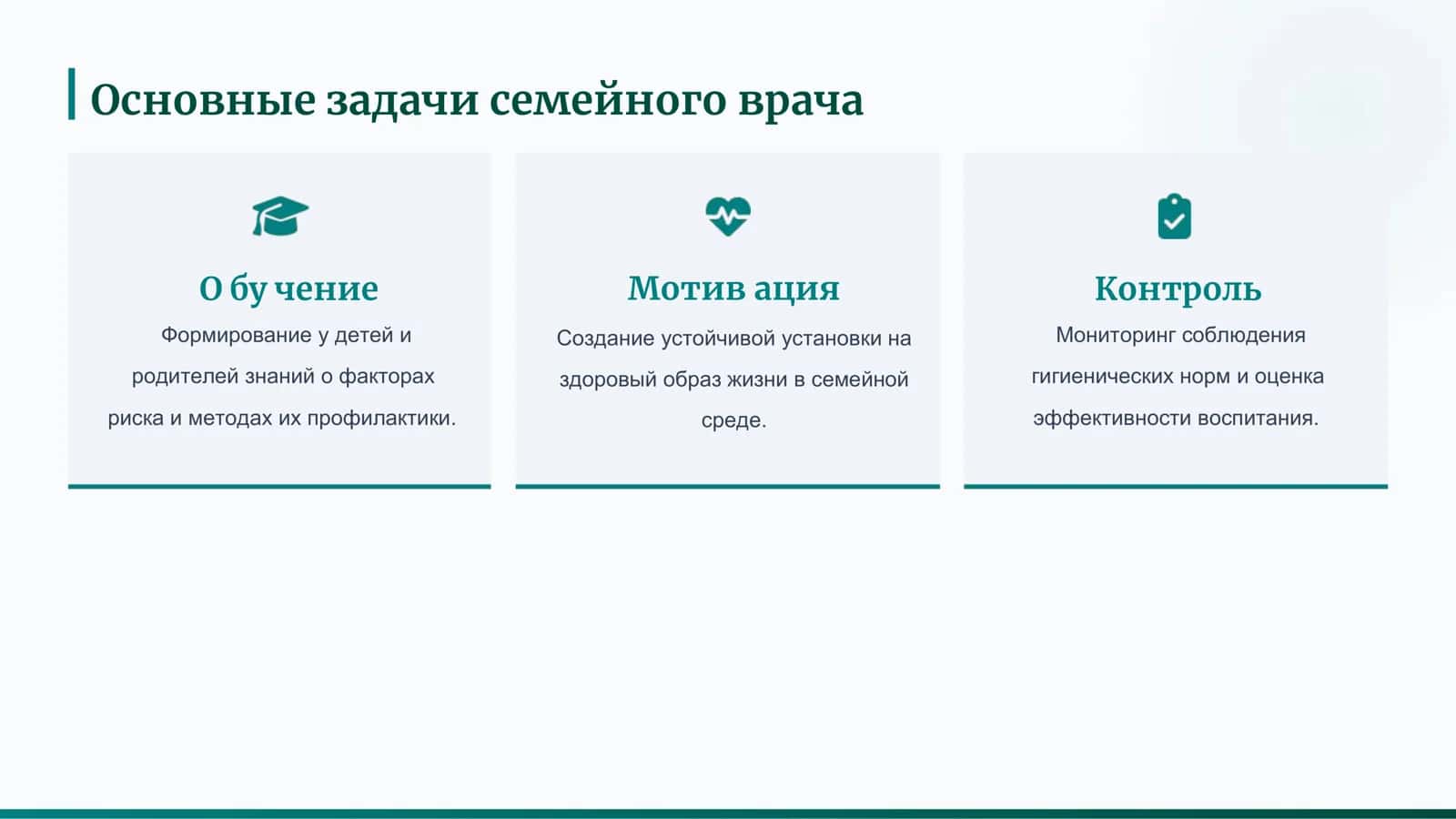 Роль семейных врачей в гигиеническом обучении и воспитании детей 3