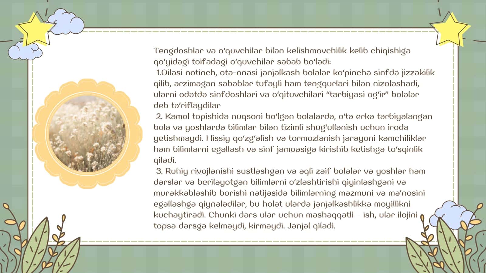 Konfliktlar O'rganish 3