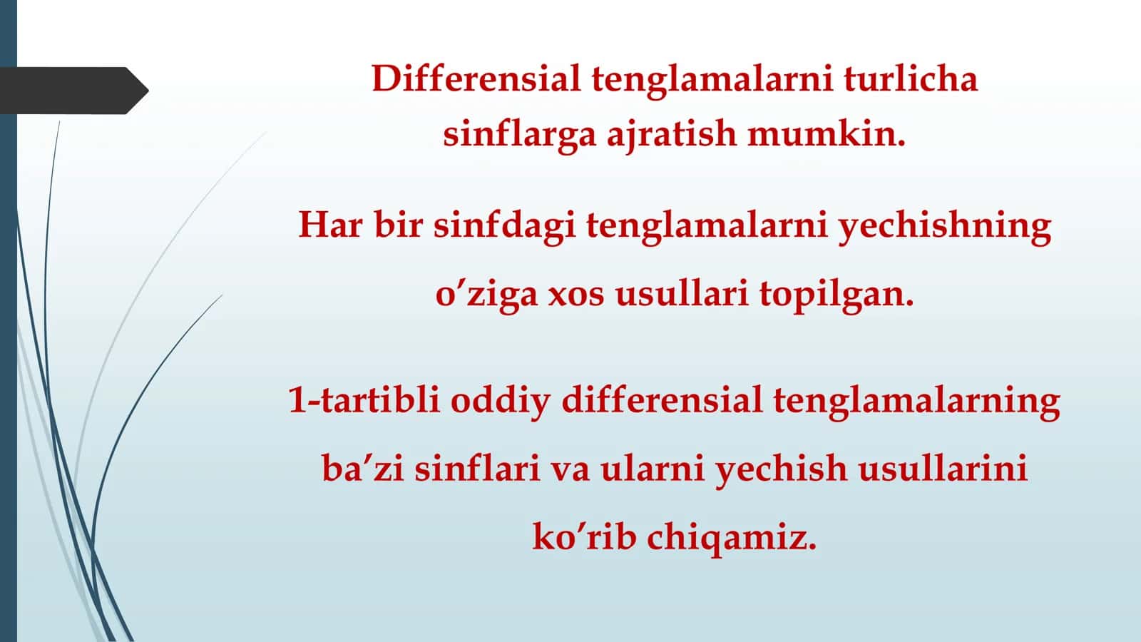Oddiy differensial tenglamalar 3
