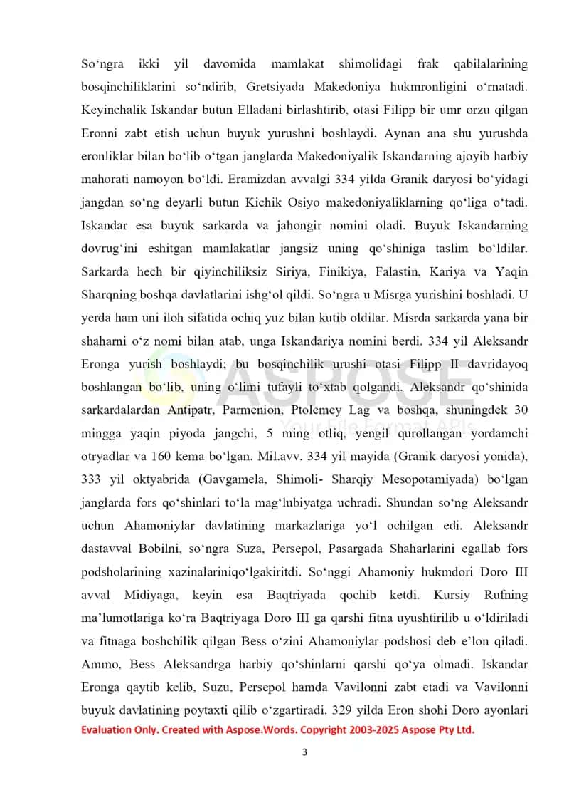 Aleksandr Makedonskiyning O‘rta Osiyoga yurishlari 3