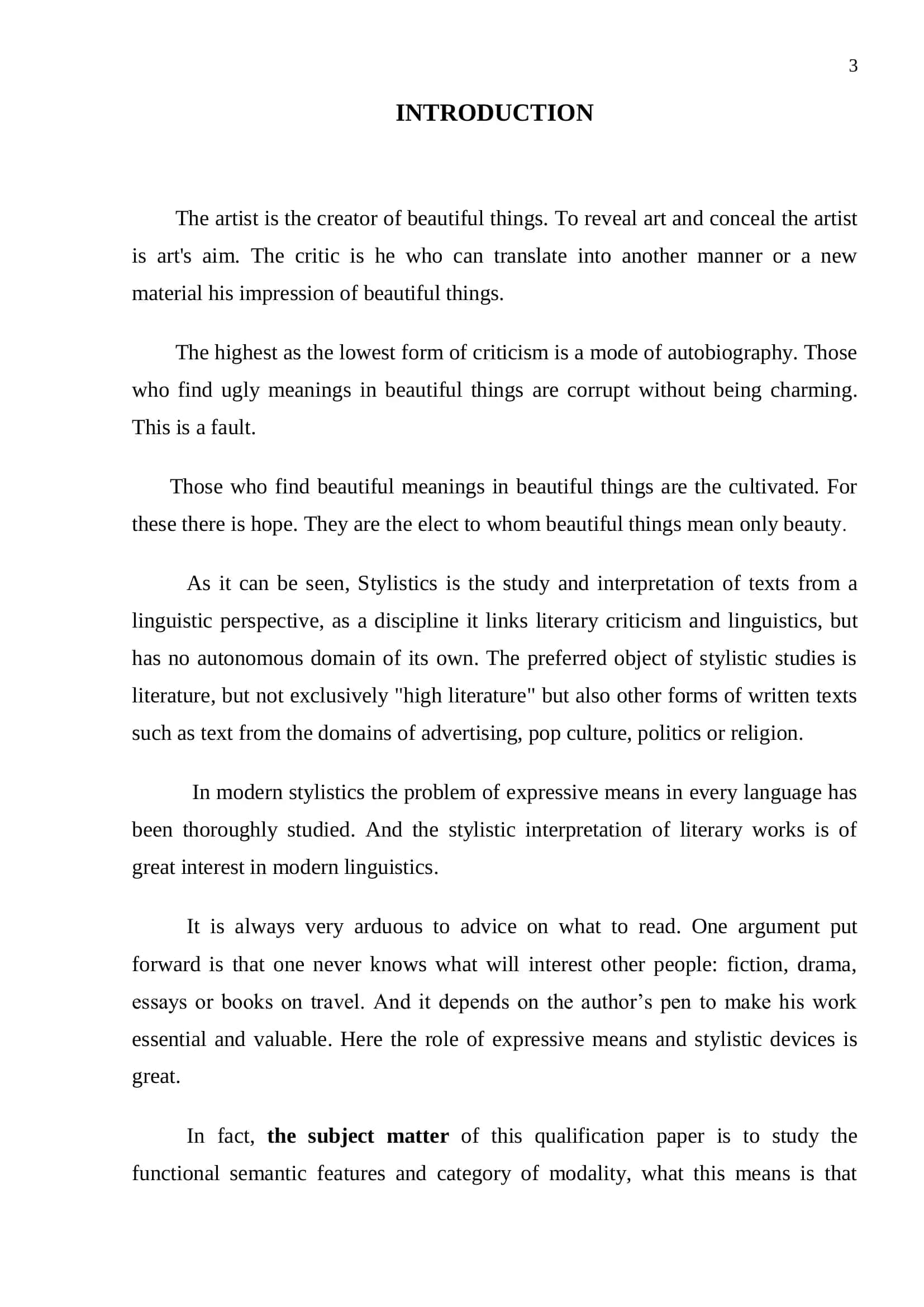 Category of Modality in the Novel "The Picture of Dorian Gray" by O. Wilde 3