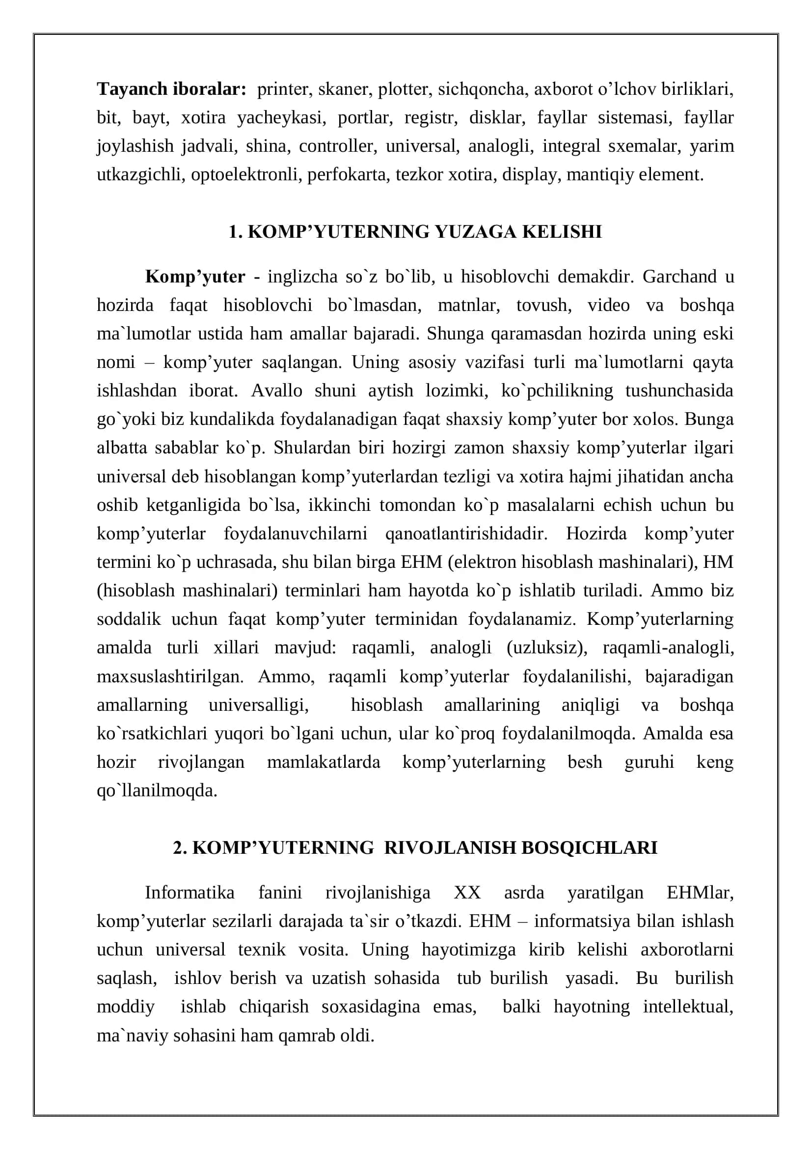 Shaxsiy kompyuter tuzilishi 3