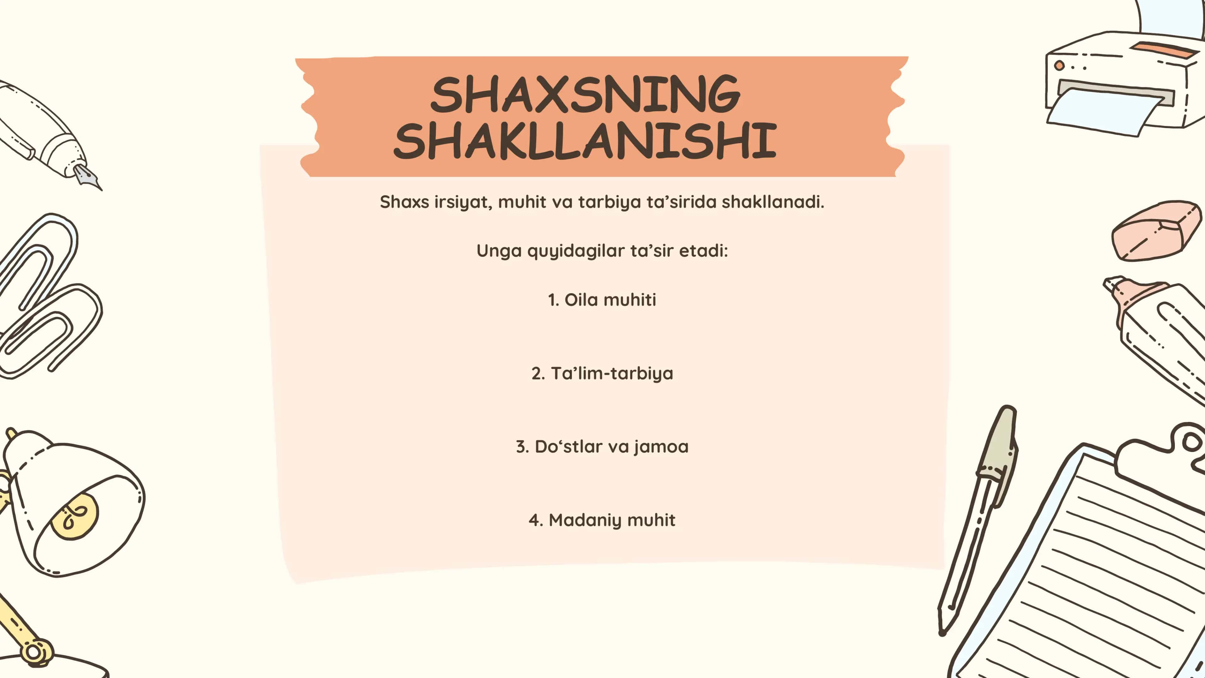 Shaxsning Shakllanishi 3