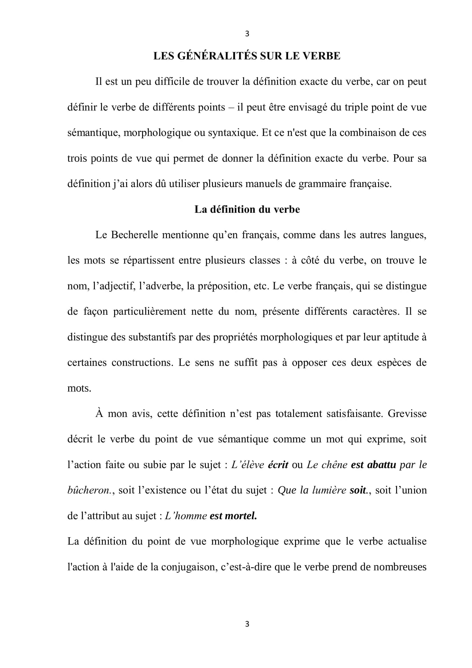 LES PARTICULARITES GRAMMATICALES DU VERBE EN FRANCAIS MODERNE 3