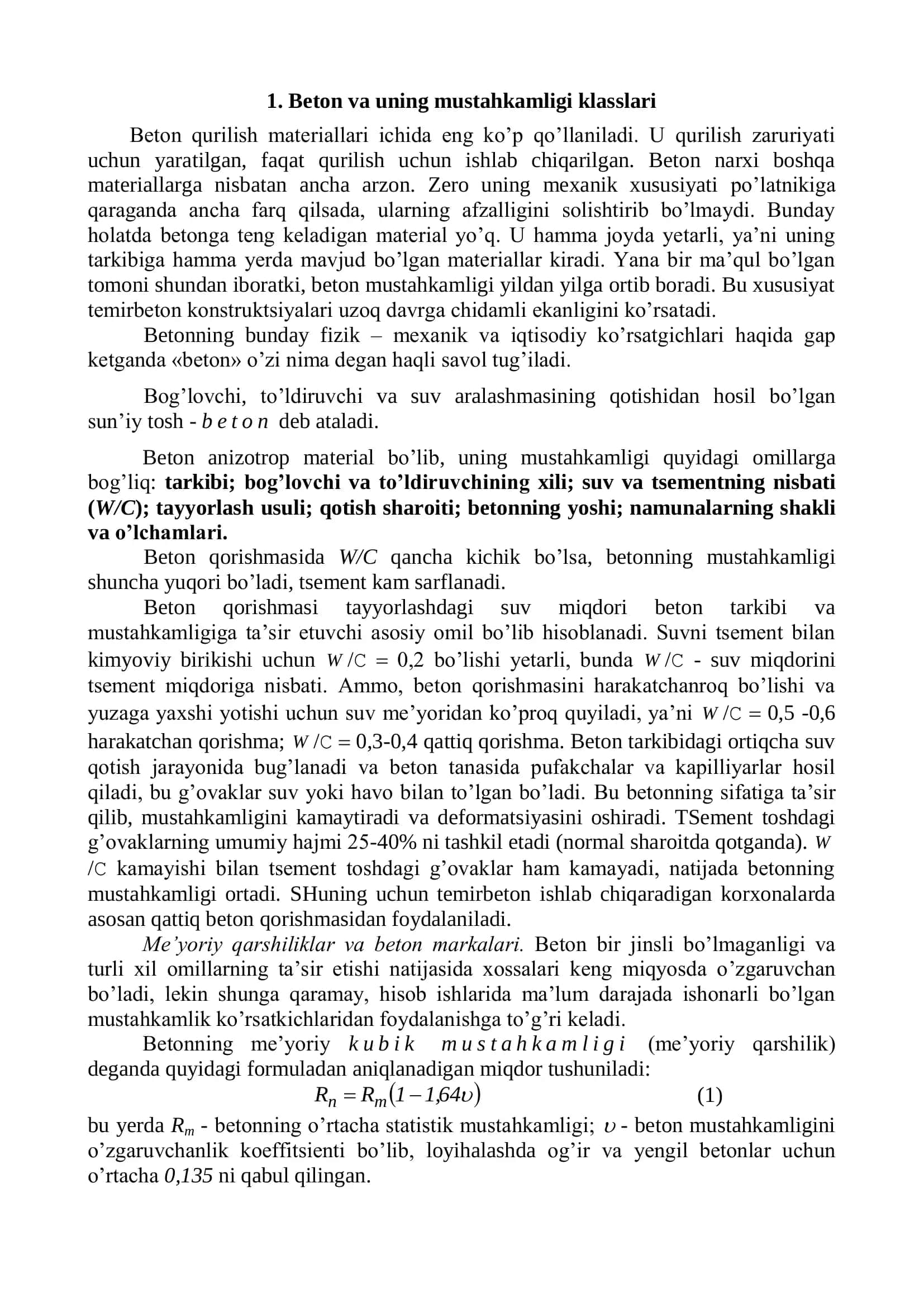 BETONNING ASOSIY FIZIK-MEXANIK XOSSALARI 3