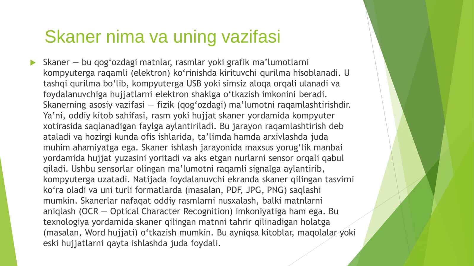 Skaner bilan ishlash 3