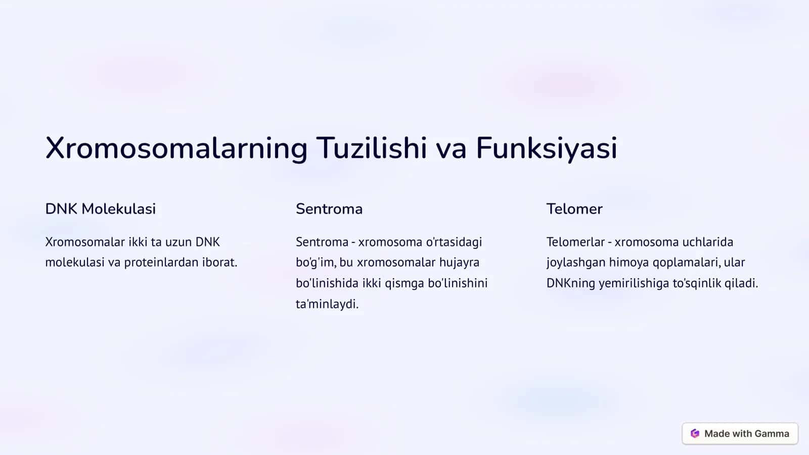 Xromosomalar: Tuzilishi va Soni 3
