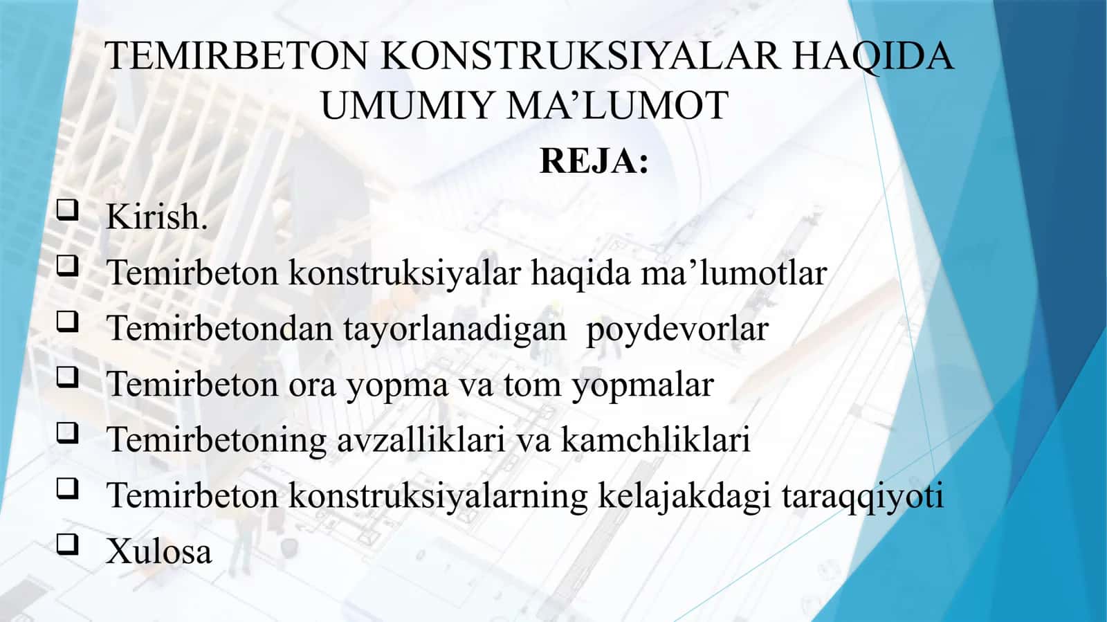 TEMIRBETON KONSTRUKSIYALAR HAQIDA UMUMIY MA’LUMOT 3