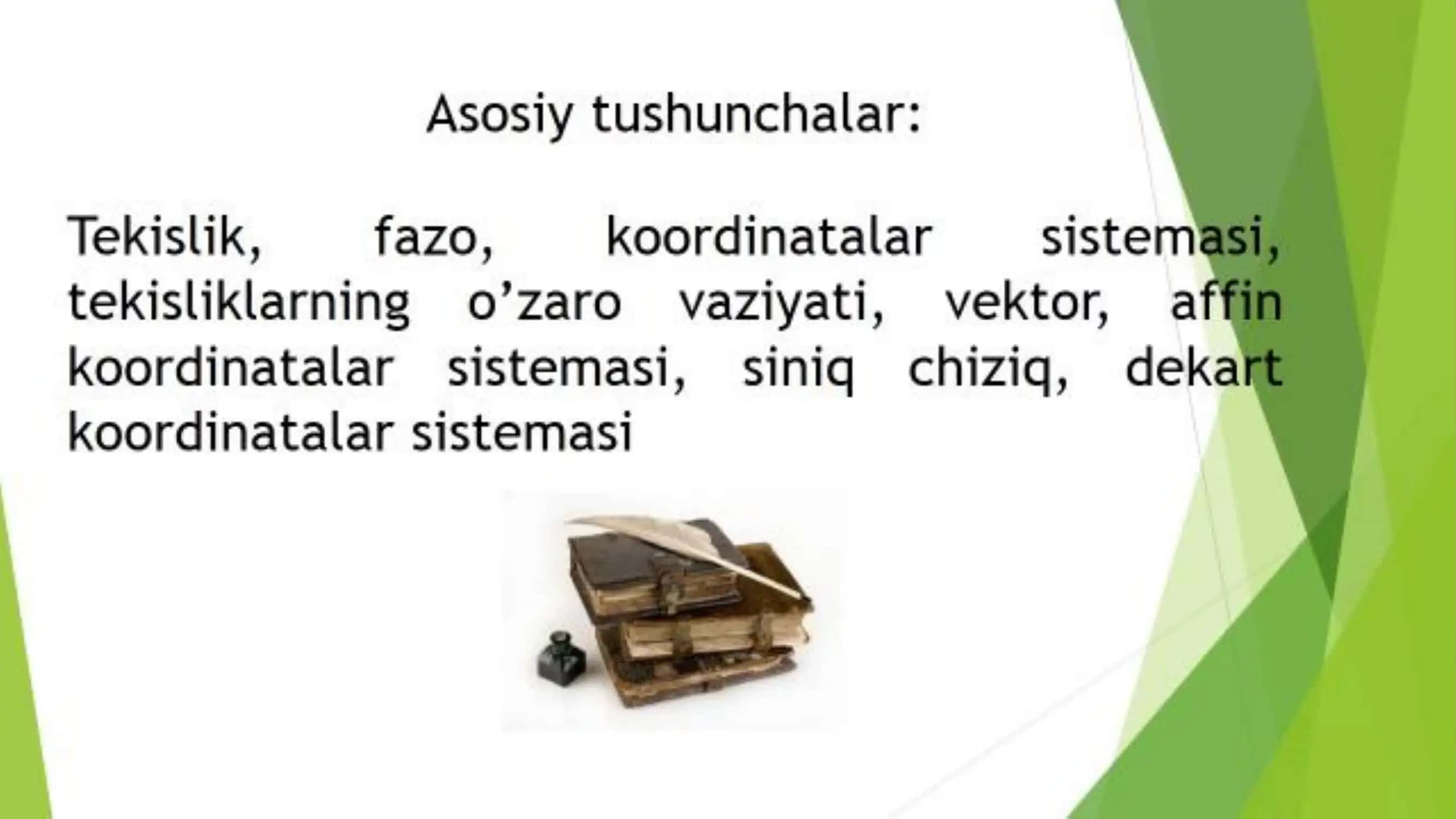 Fazoda koordinatalar metodi 3