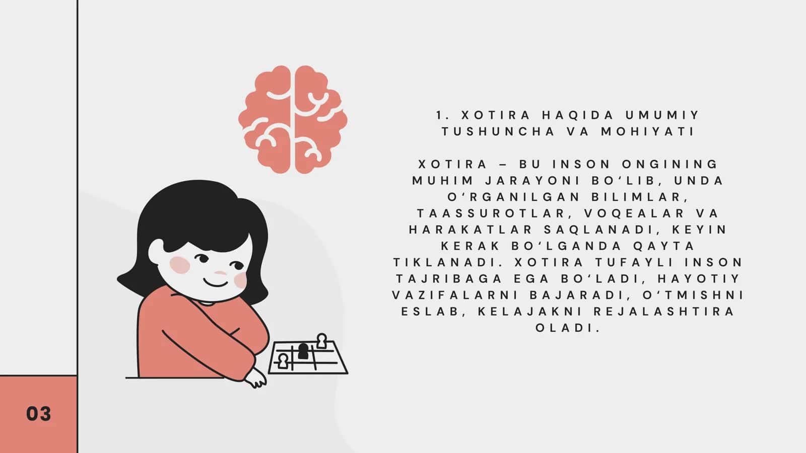 XOTIRA HAQIDA UMUMIY TASAVVURLAR 3