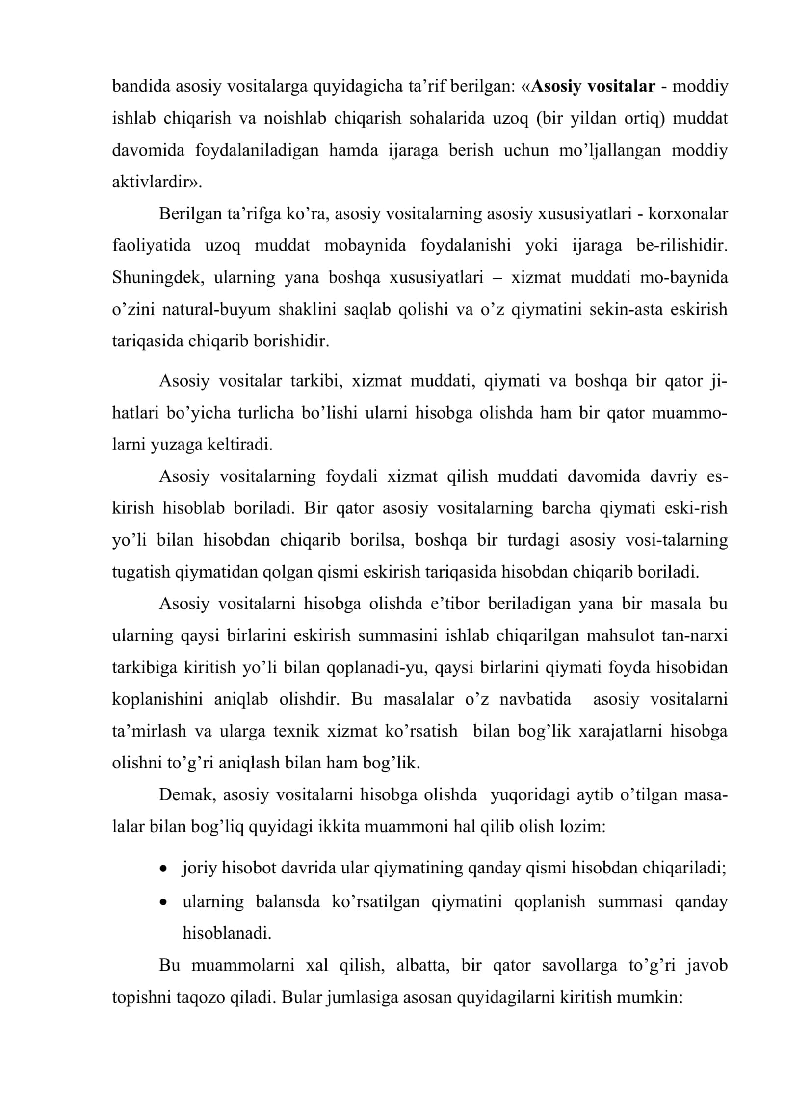 Asosiy vositalar hisobi 3