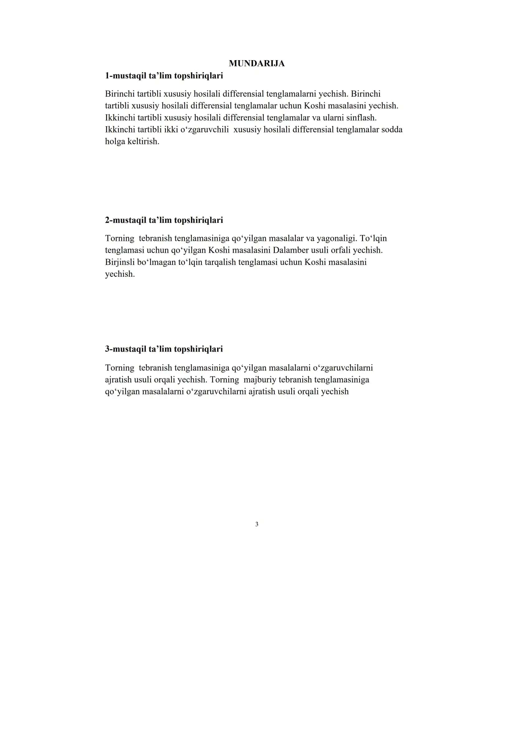 MATEMATIK FIZIKA TENGLAMALARI 3