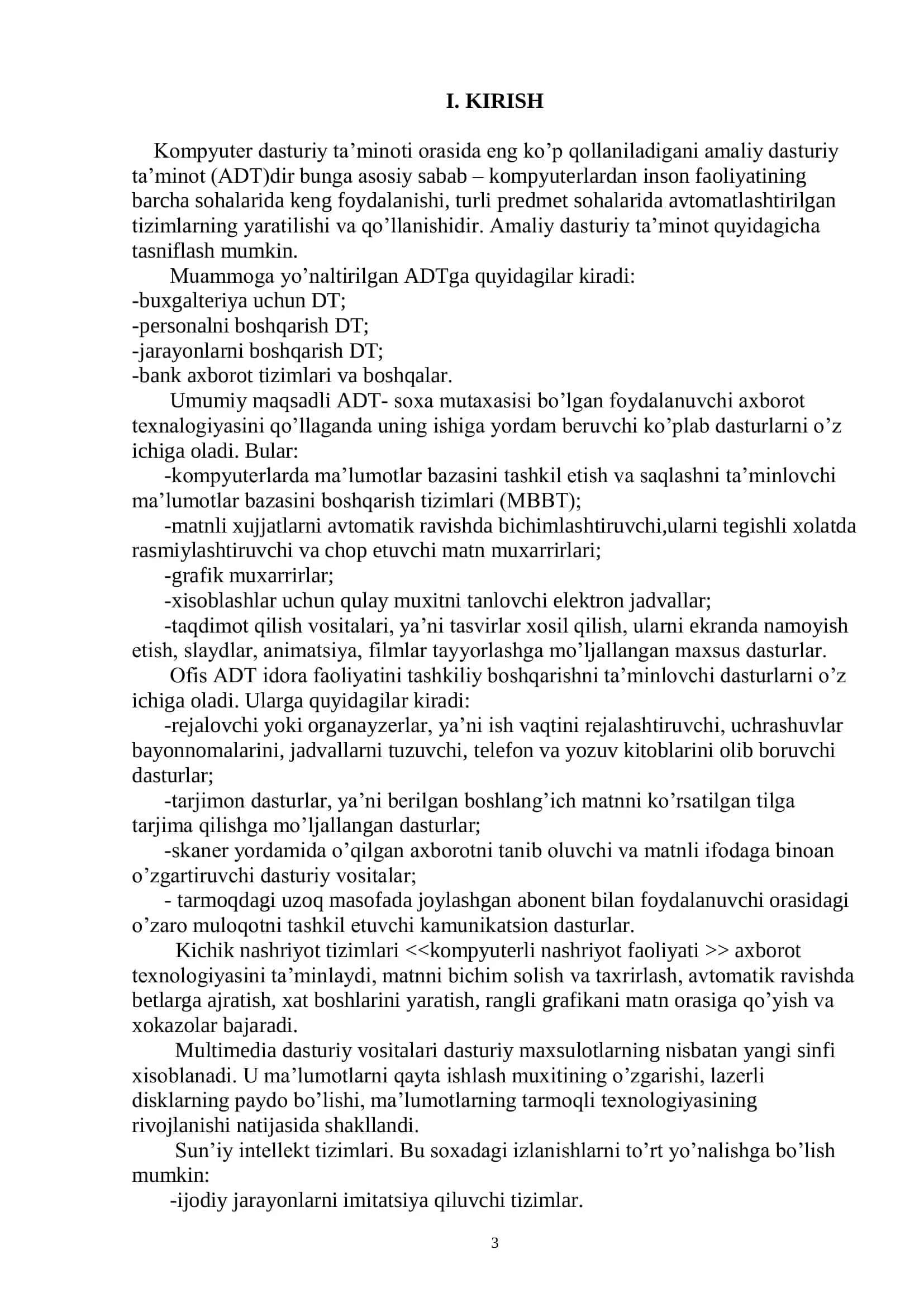 Kompyuterning amaliy dasturiy ta’minoti 3
