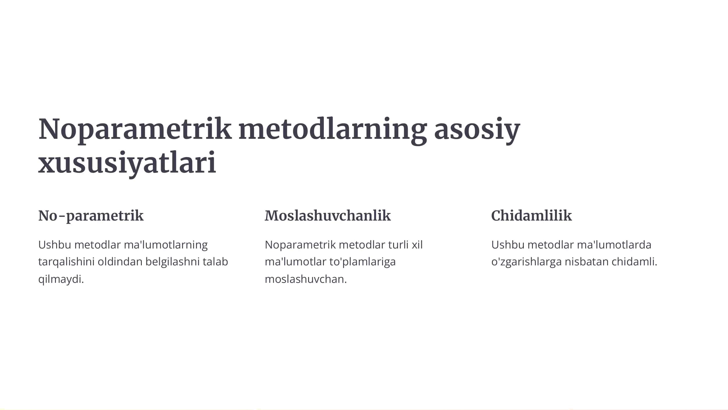 NOPARAMETRIK METODLAR HAQIDA TUSHUNCHA 3