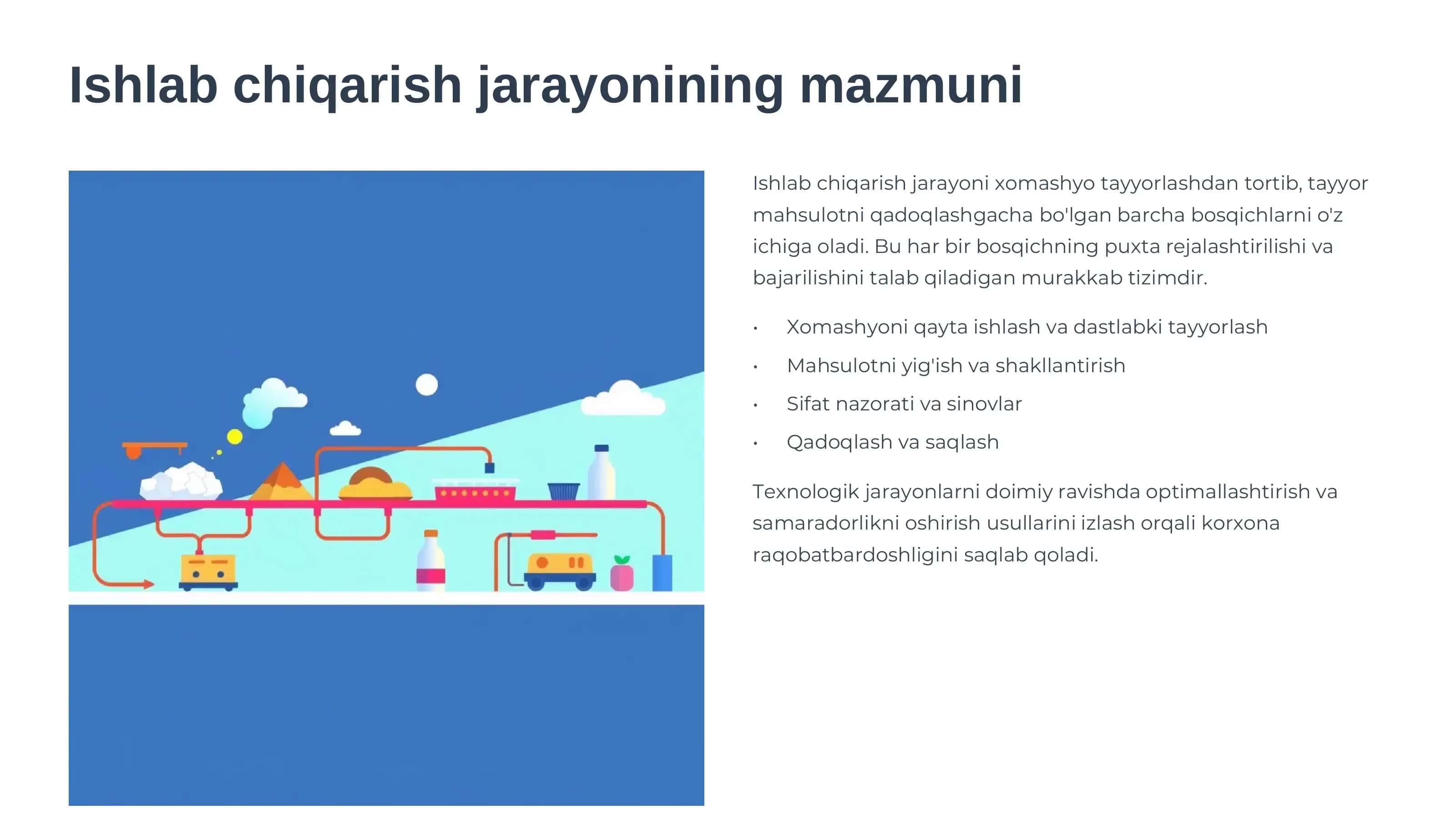 Ishlab chiqarish jarayoni va uning natijalari 3