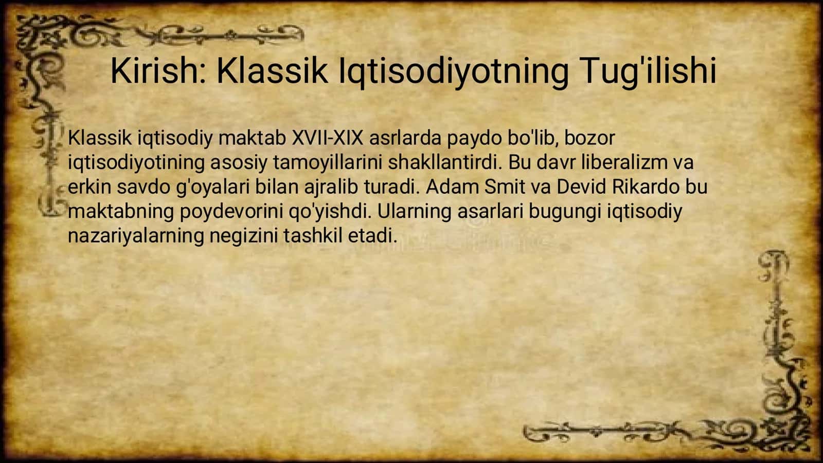 Klassik iqtisodiy maktablarning to'la shakllanishi 3
