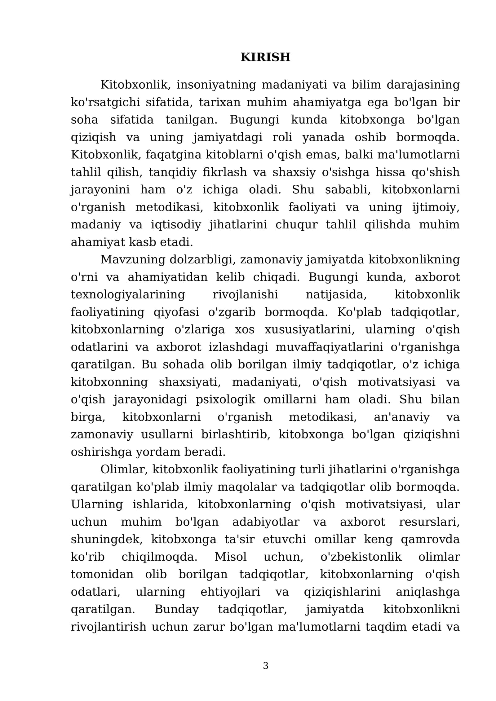 Kitobxonlarni o'rganish metodikasi 3