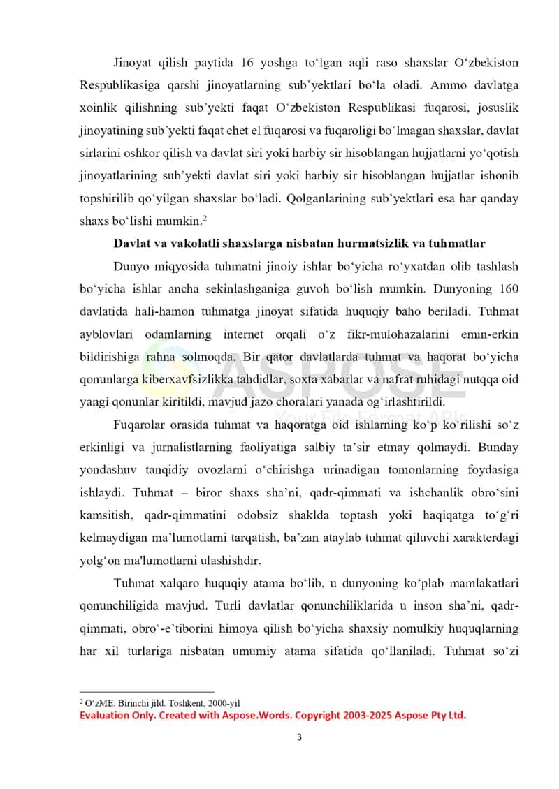 O‘zbekiston Respublikasining konstitutsiyaviy tuzumiga tajovuz qilish 3