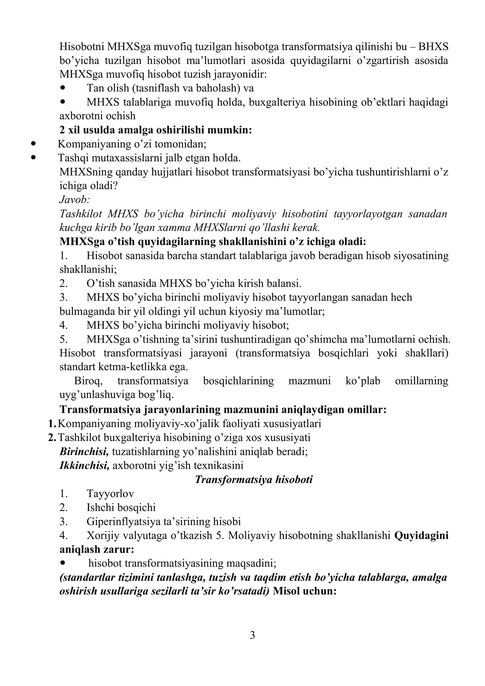 Moliyaviy hisobot transformatsiyasi 3