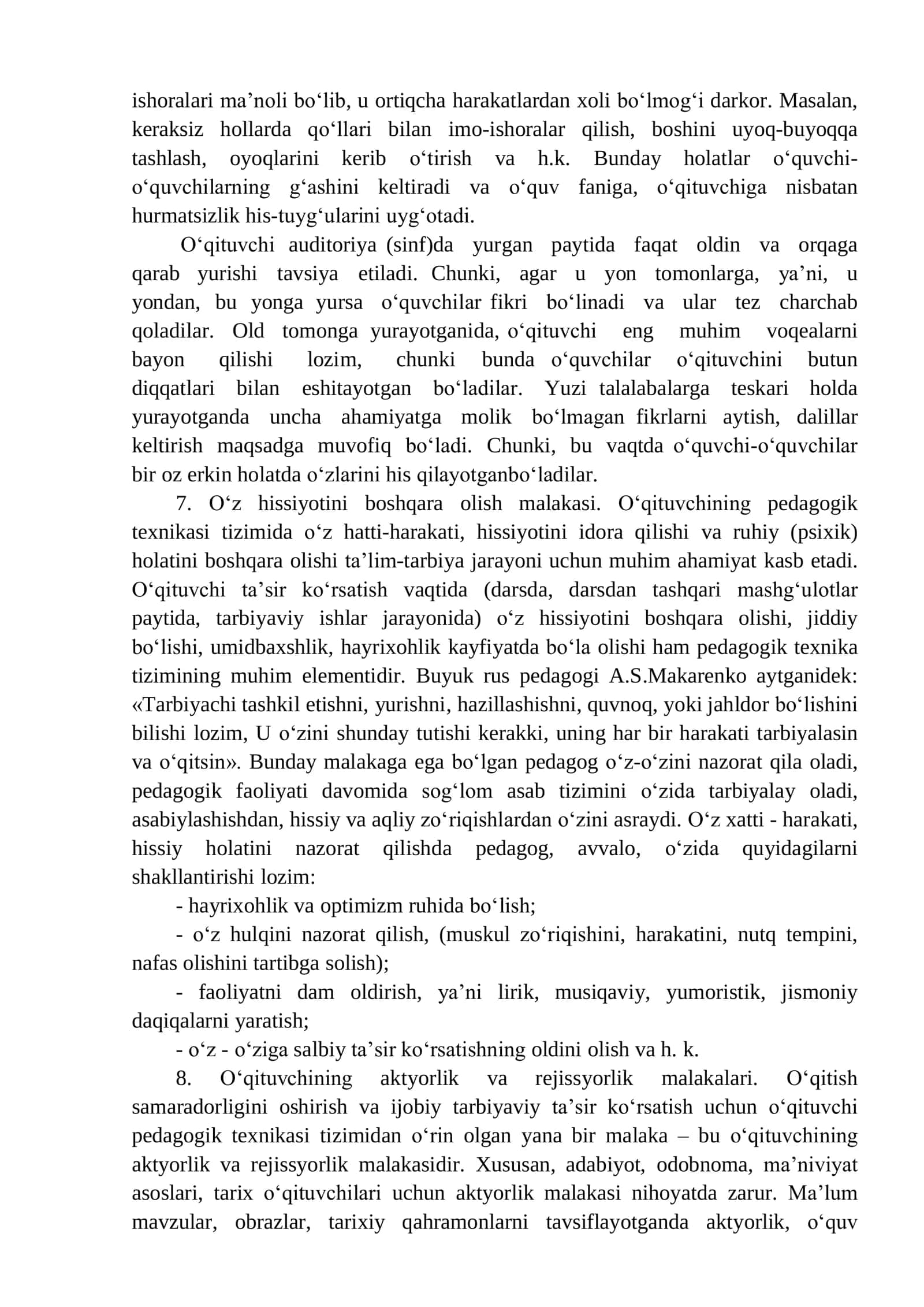 Verbal va noverbal imidj. Pedagogik ta'sir 3