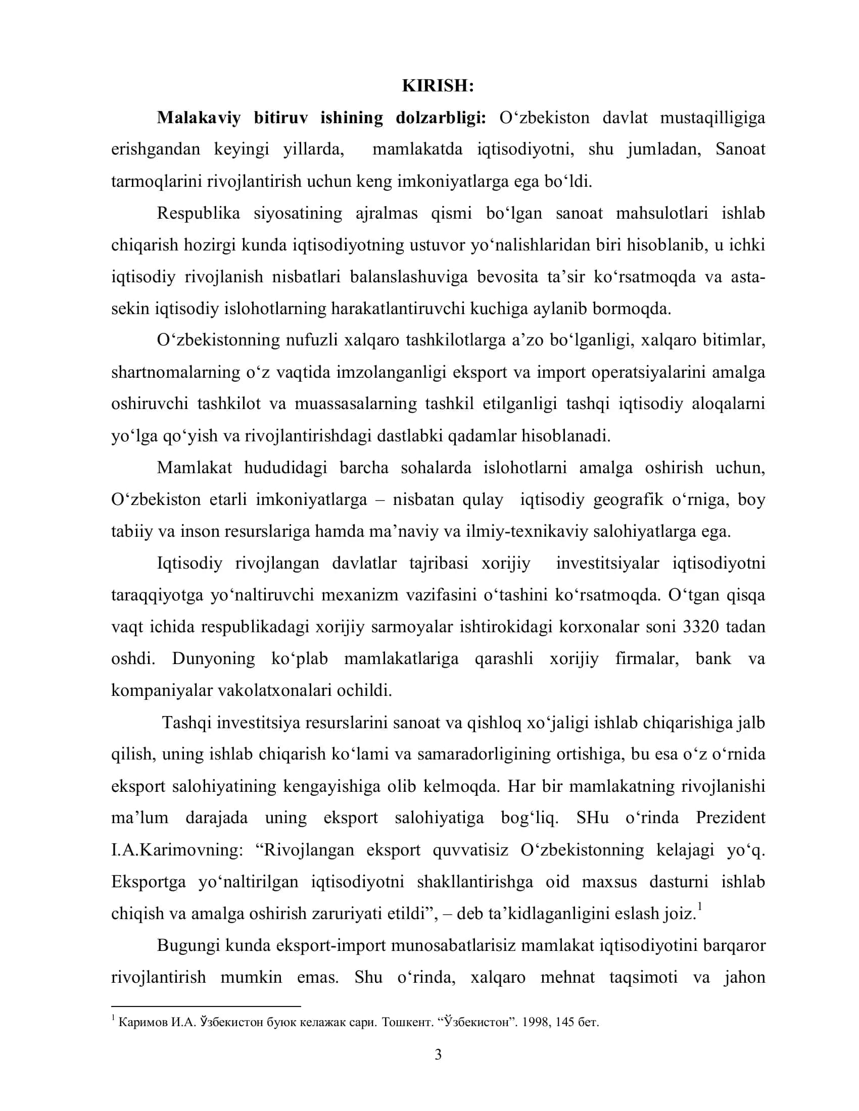 XORAZM VILOYATI SANOATI RIVOJLANISHIDA YANGI TASHKIL QILINGAN KORXONALARNING O'RNI VA AHAMIYATI 3