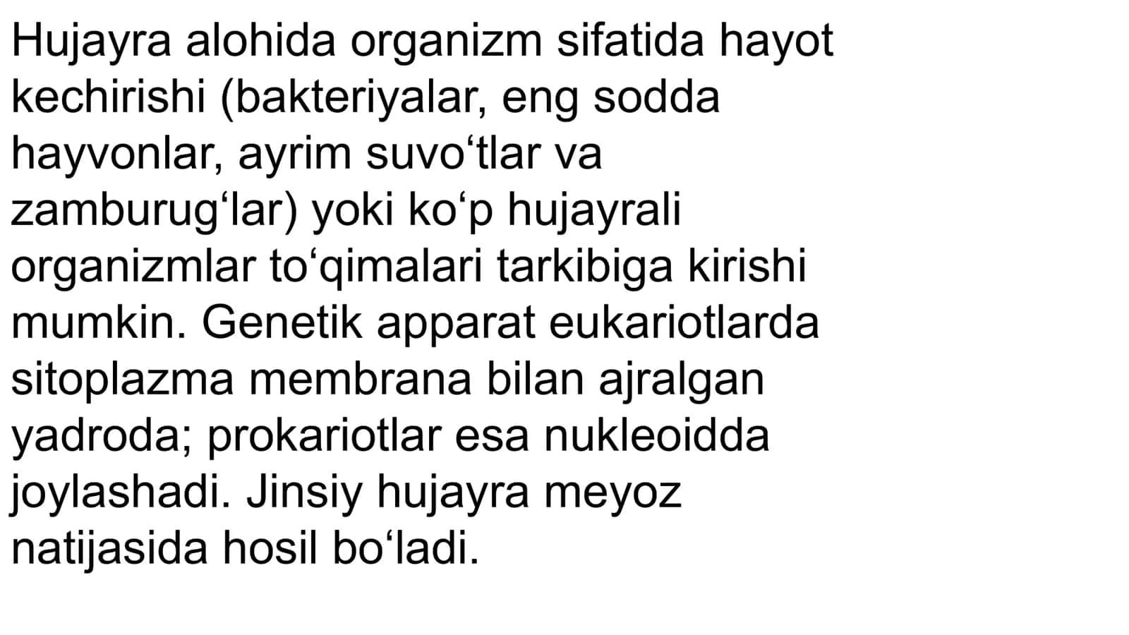 Hujayraning tuzilishi 3