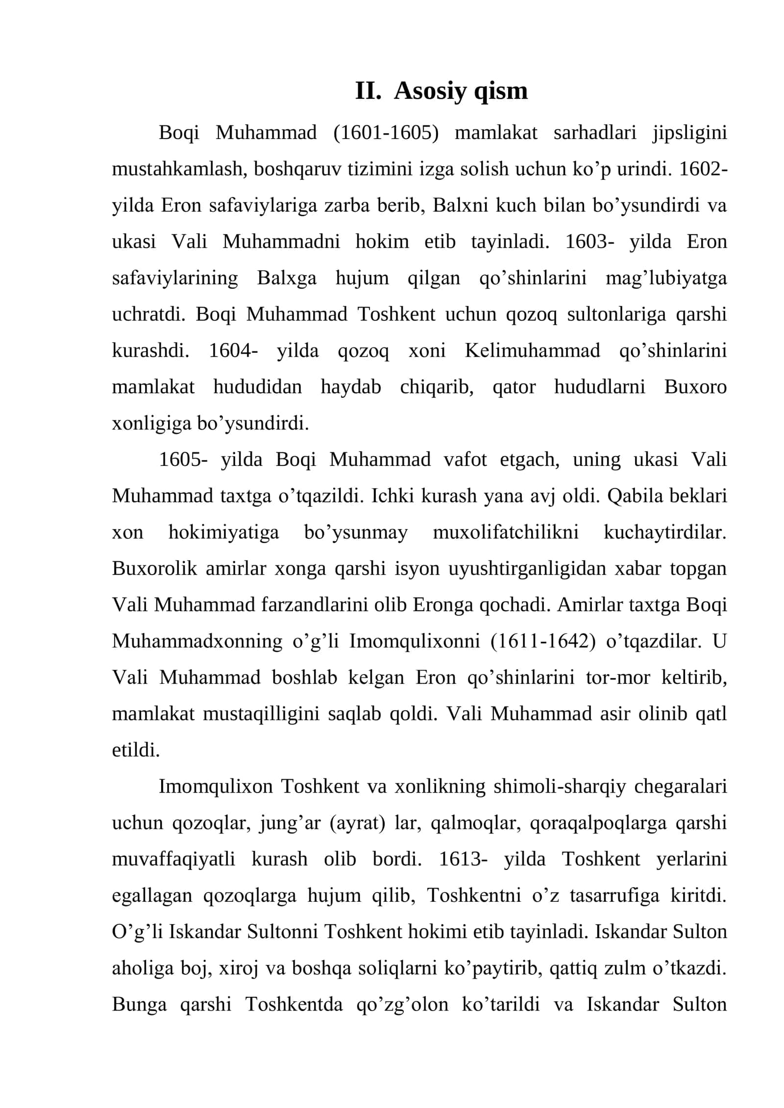 Ashtarxoniylar davrida Buxoro xonligi mavzusida Kurs ishi 3