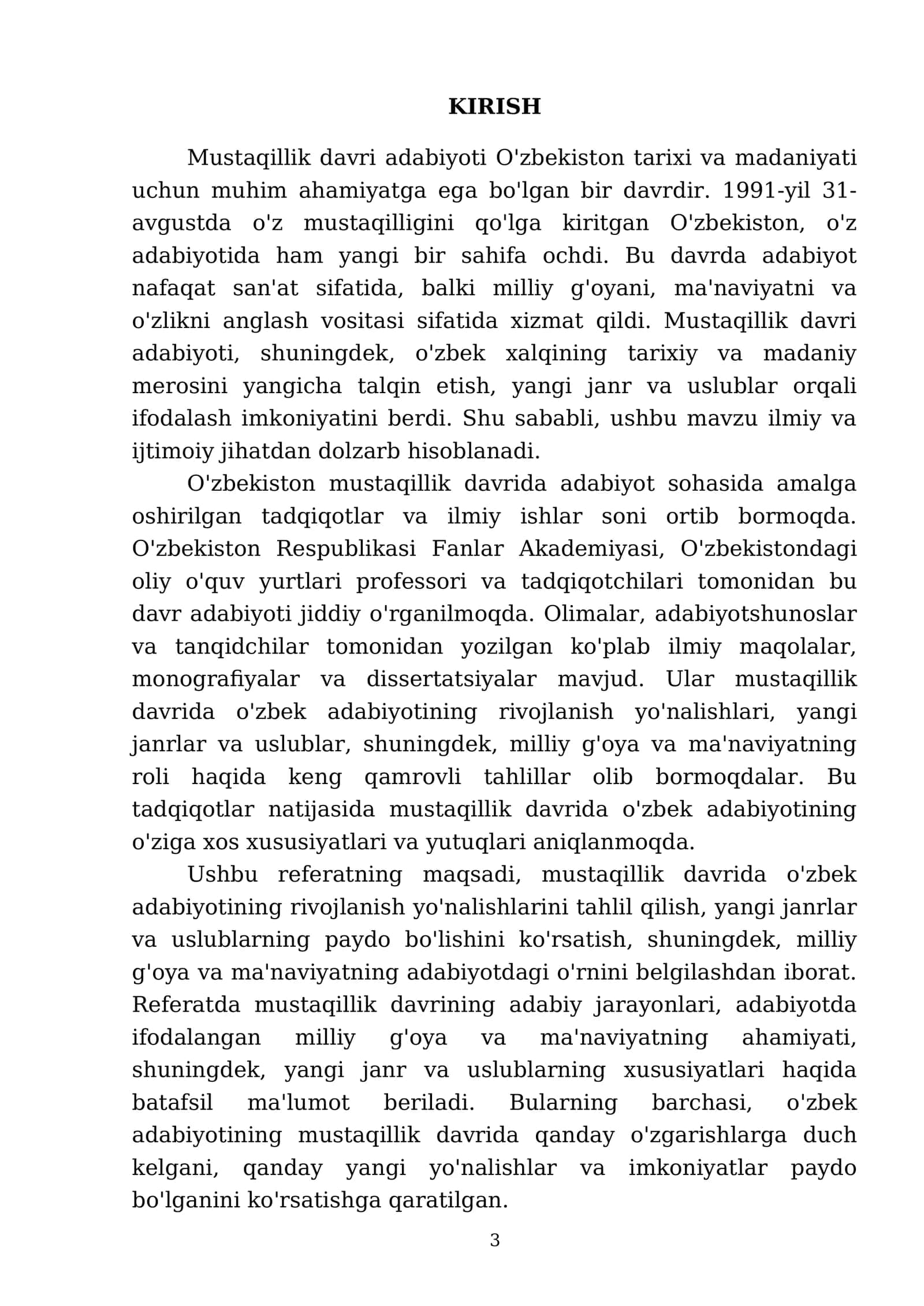 Mustaqillik davri adabiyoti 3