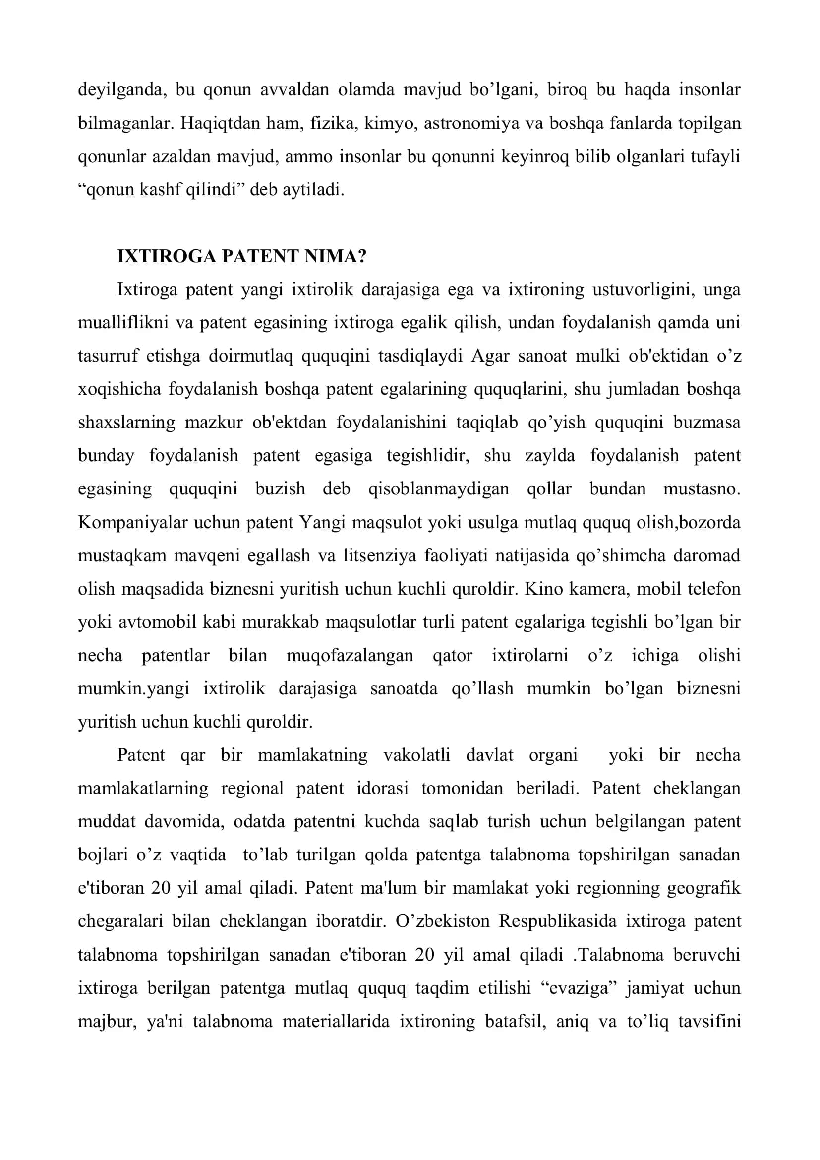 IXTIRO, KASHFIYOT VA UNING OBЕKTLARI 3
