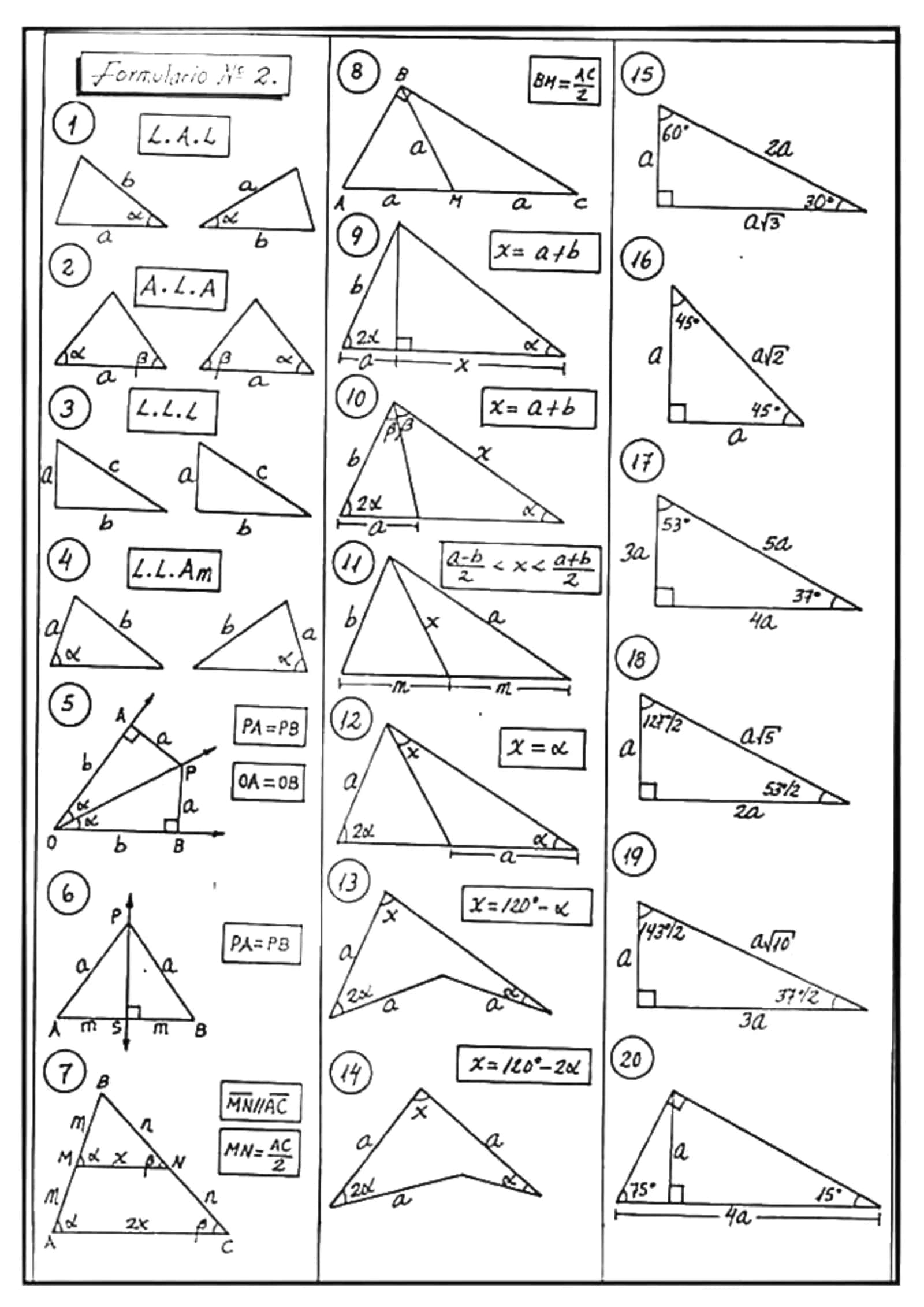 Geometriyadan kerakli boʻlgan formulalar 3