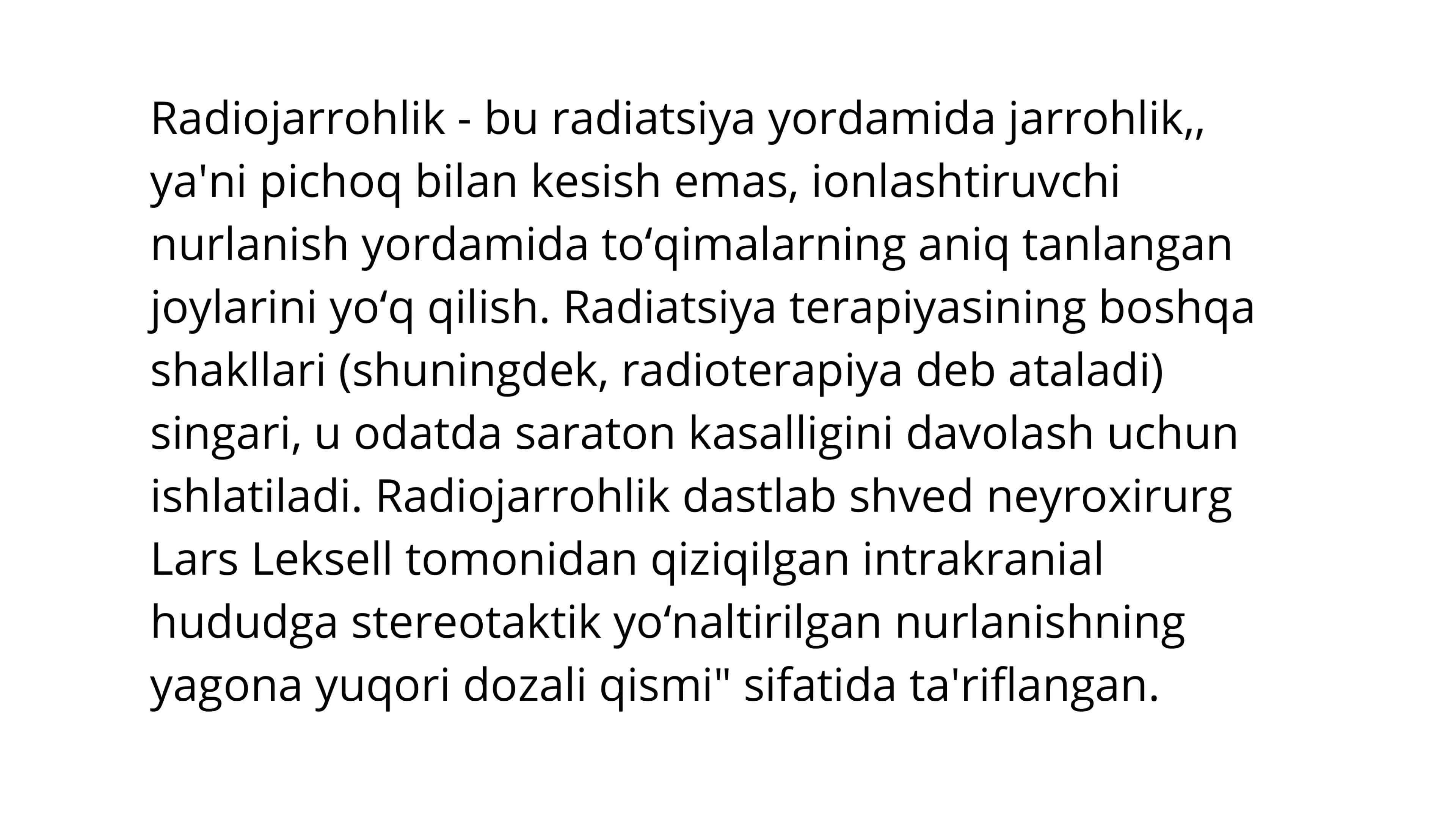Radioto'lqinli jarrohlikning afzalliklari 3