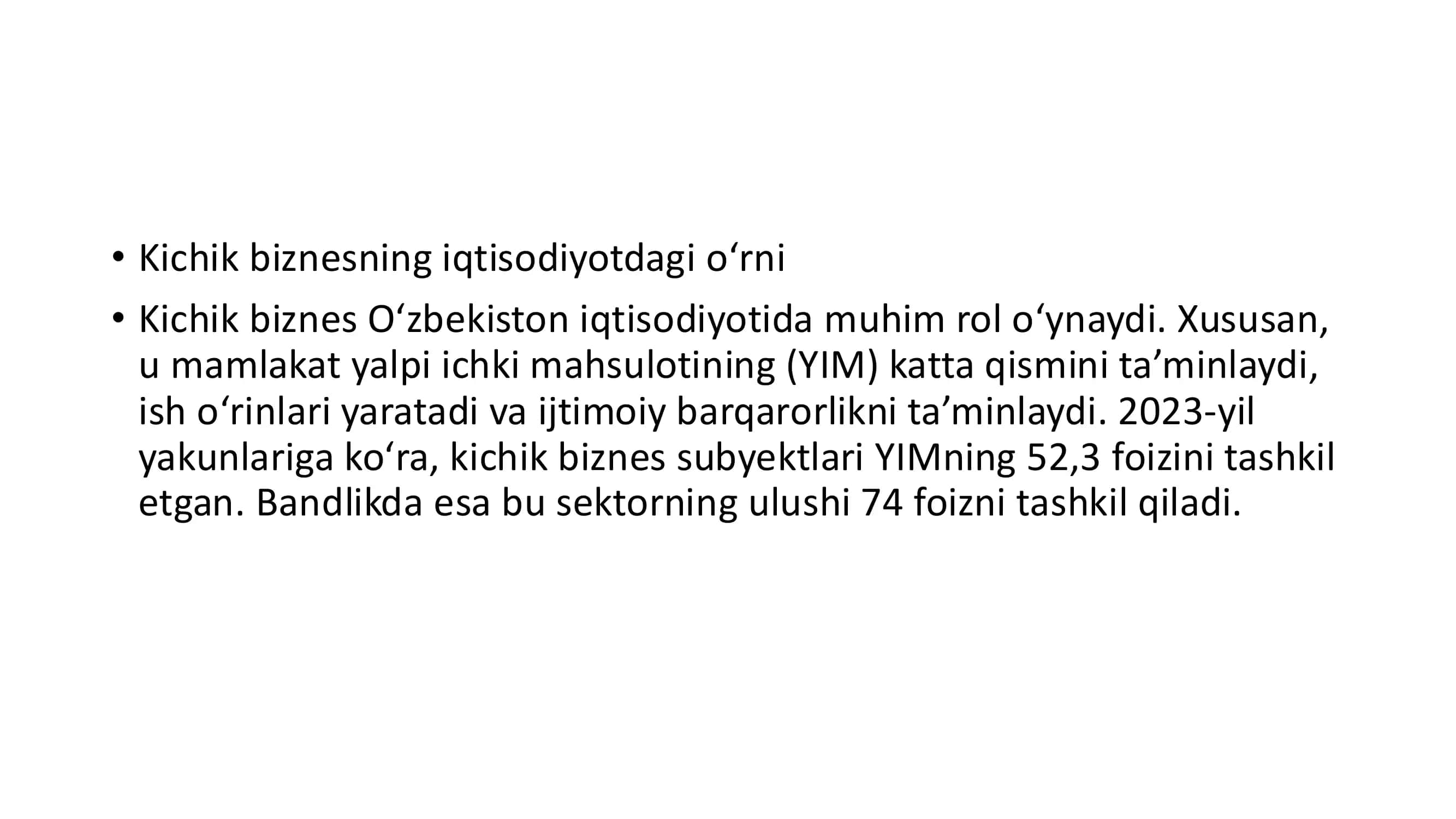 Kichik biznes va tadbirkorlik 3