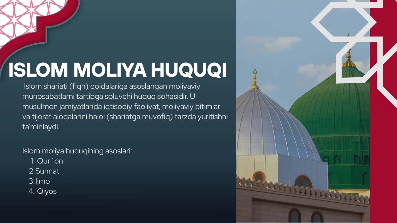 ISLOM MOLIYA HUQUQI 3