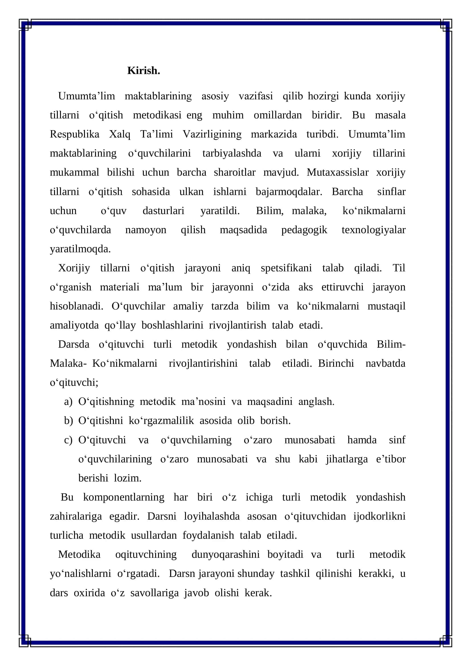 Nemis tili darslarida o„quv jarayonini asosiy yo„nalishlari 3
