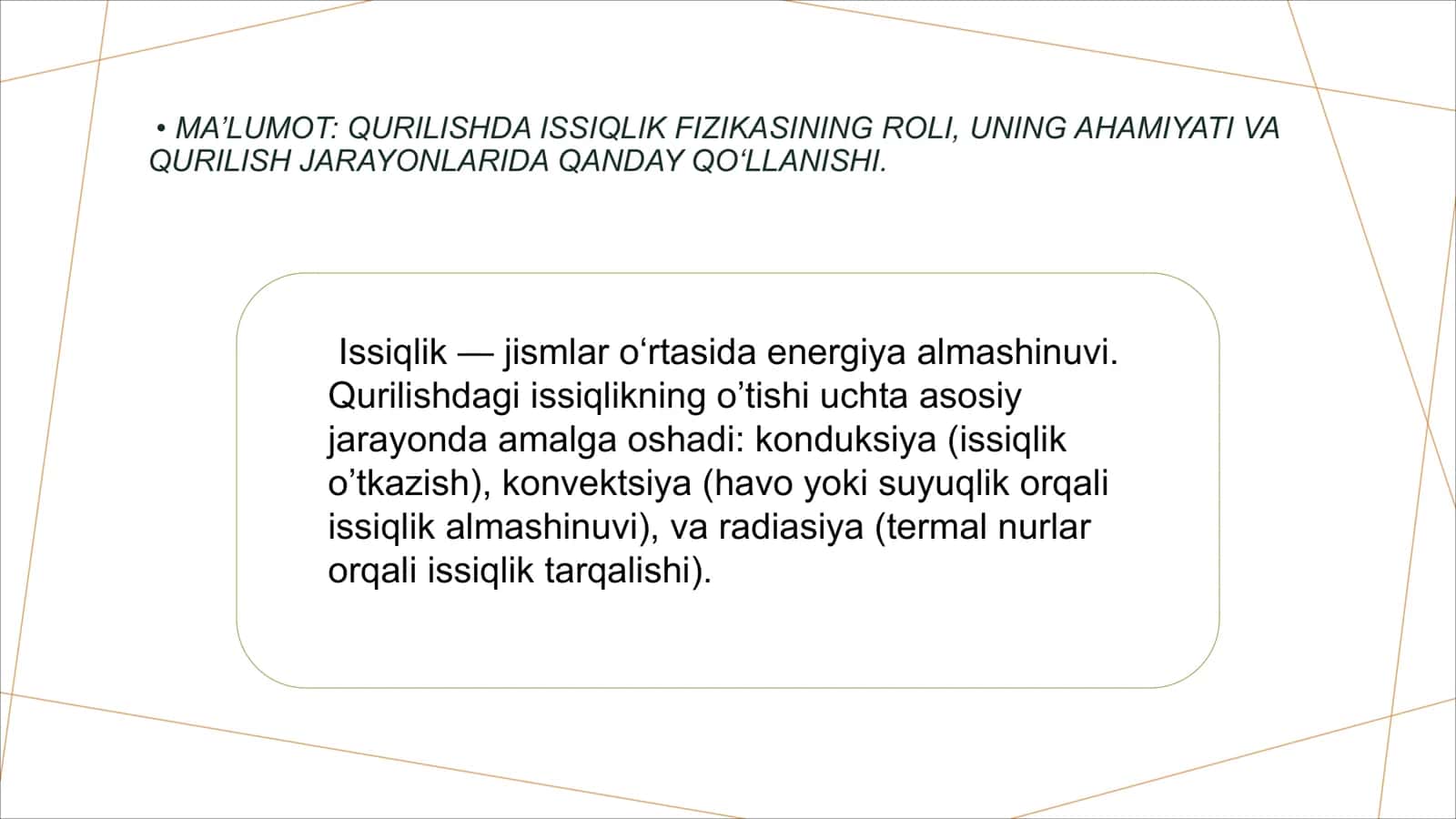 ISSIQLIK FIZIKASI FANIDAN MUSTAQIL ISH 3