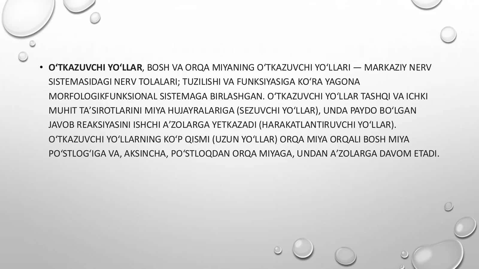 BOSH VA ORQA MIYYA O'TKAZUV YO'LLARI 3