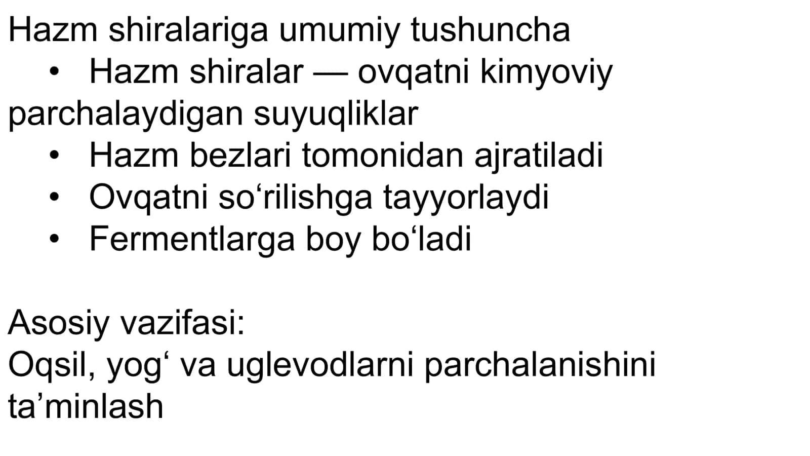 Hazm kanalidagi shiralarning tarkibini aniqlash, ajratib olish va tekshirish 3
