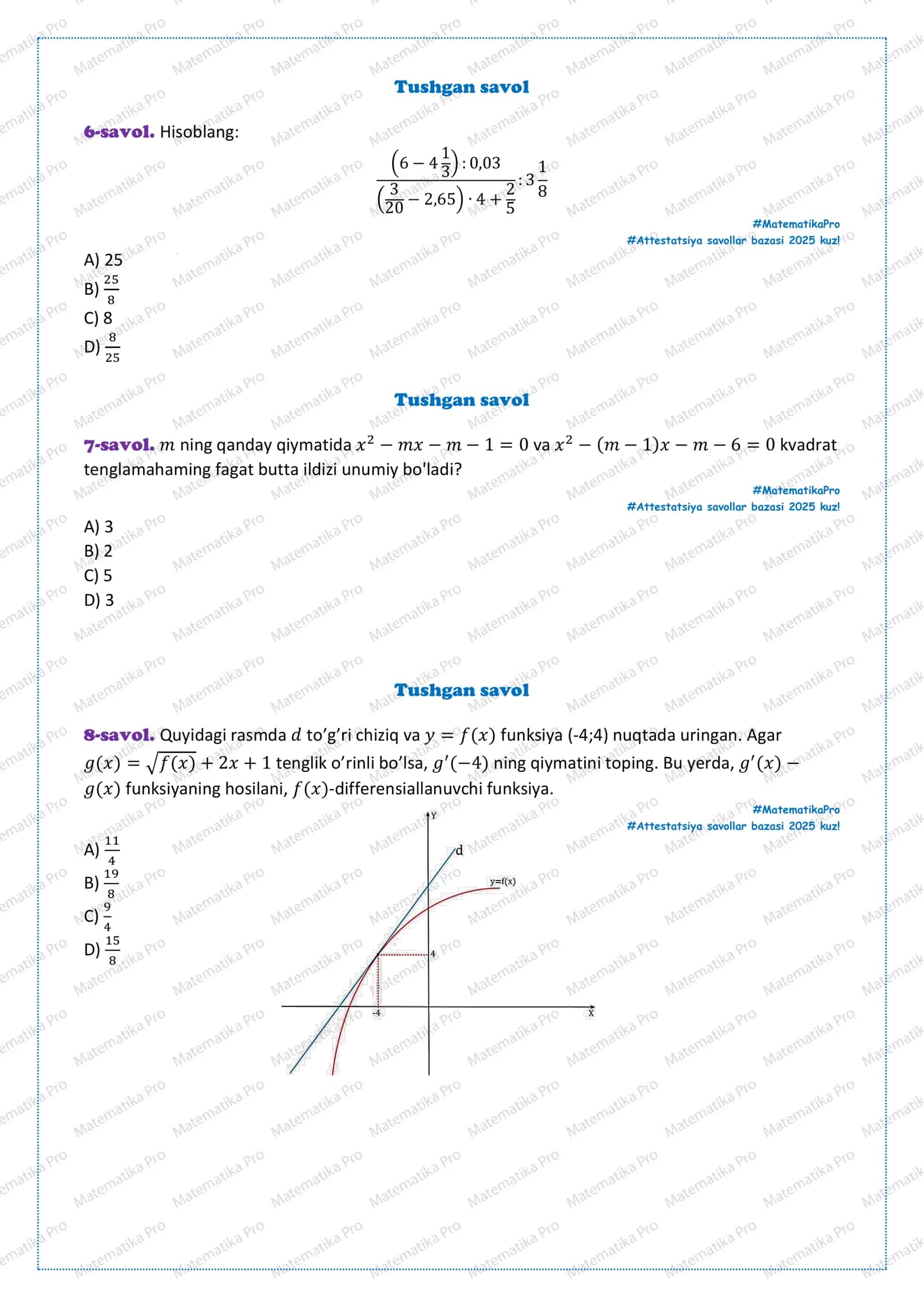 Test Matematika 3