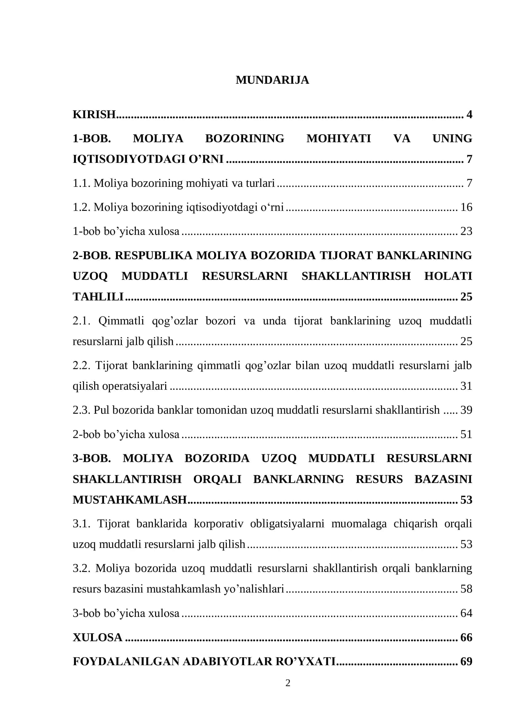 «BANK HISOBI VA AUDIT» KAFEDRASI 3