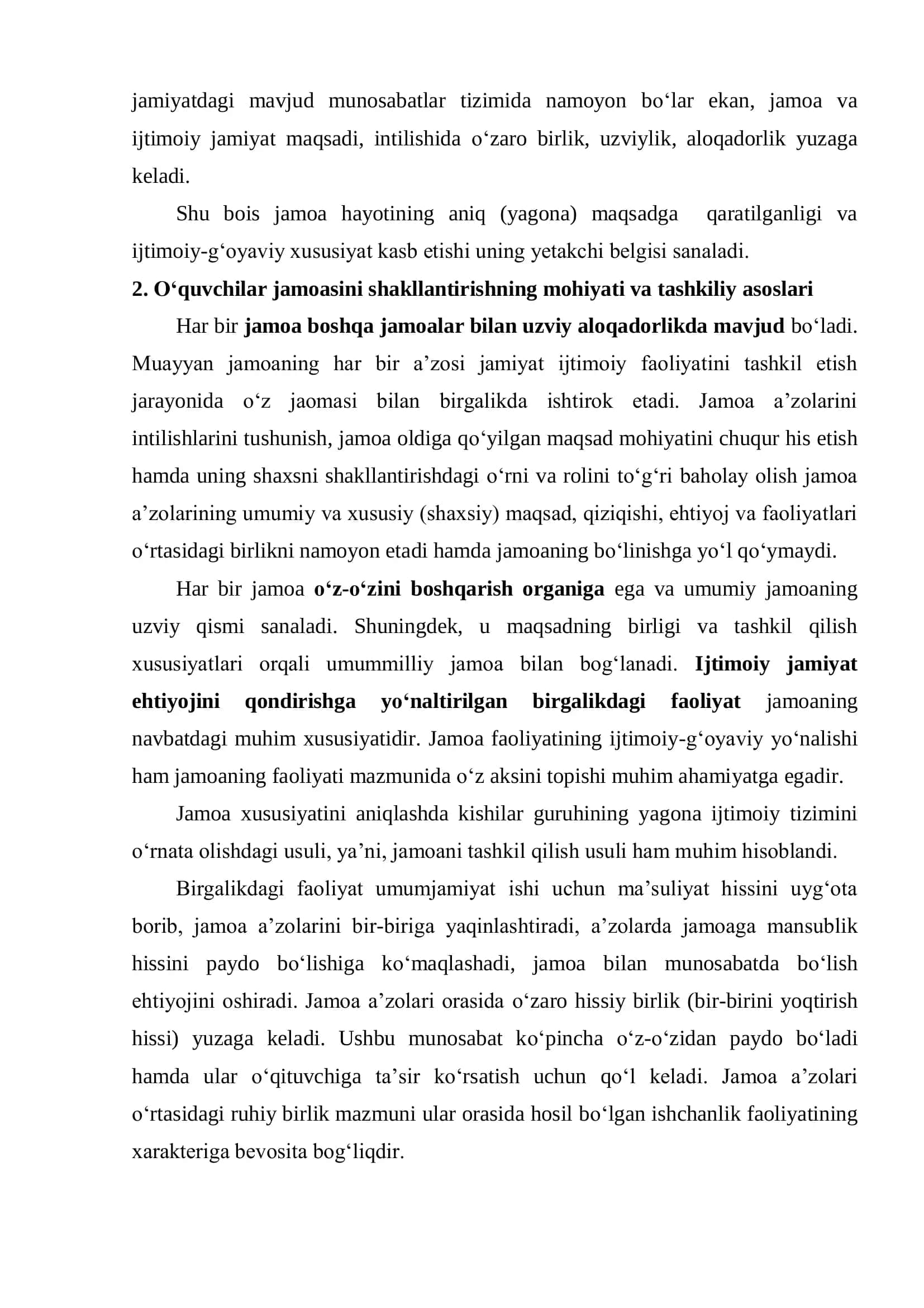 Jamoa tarbiya obekti va subekti sifatida. Tarbiyaning umumiy metodlari 3