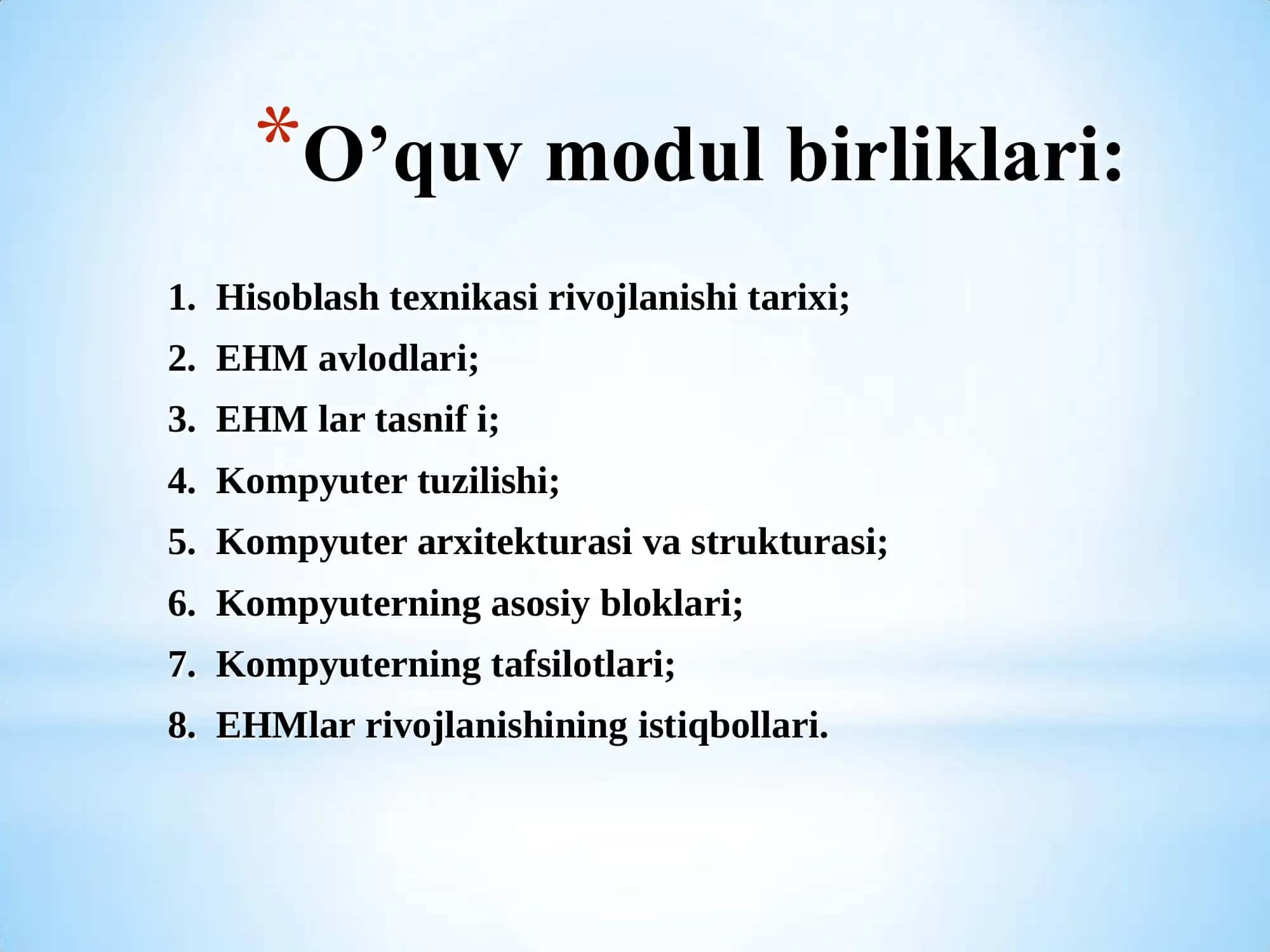 Zamonaviy kompyuterlarning arxitеkturasi va tarkibiy tuzilmasi 3