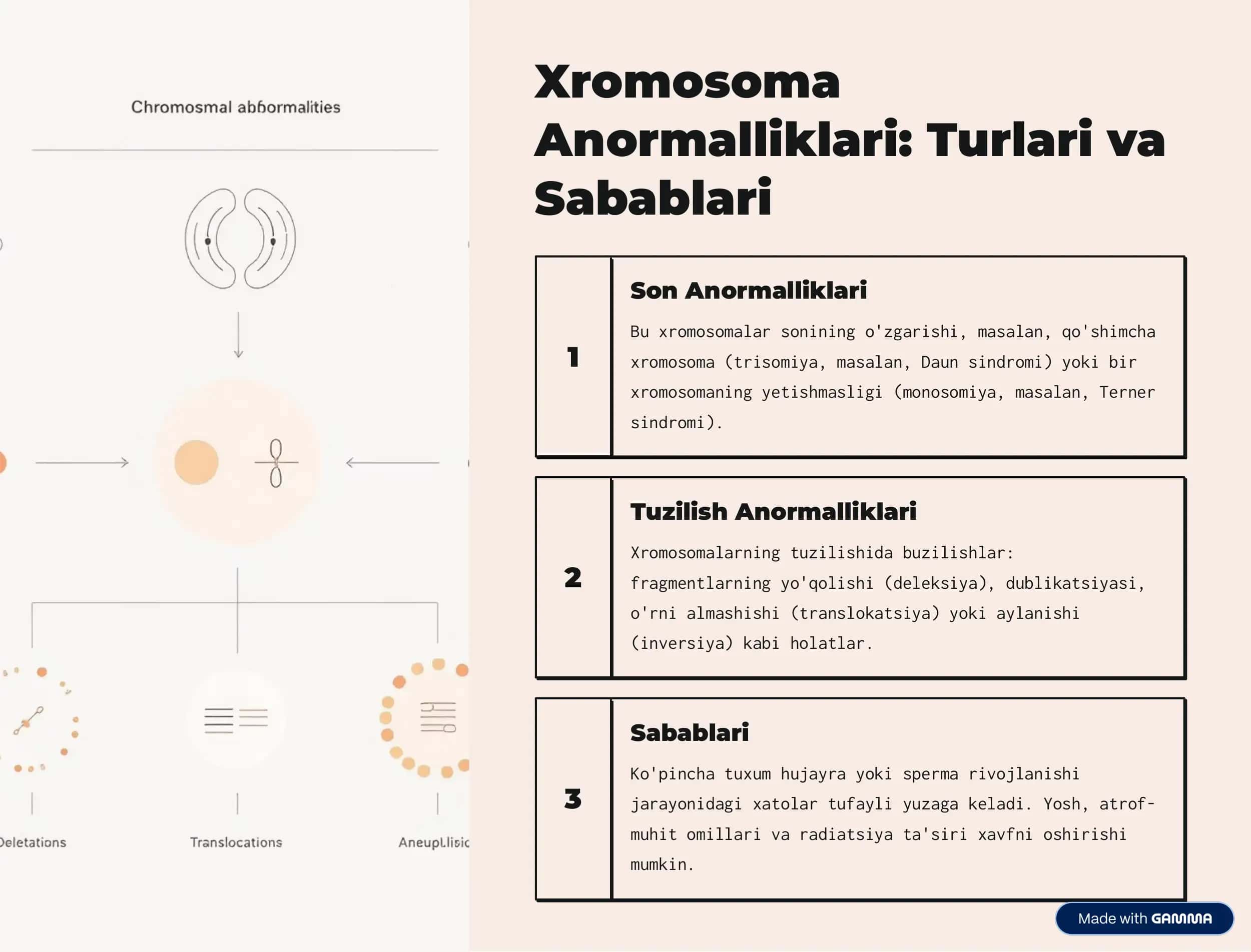 Odam Xromosomasi va Gen Kasalliklari 3