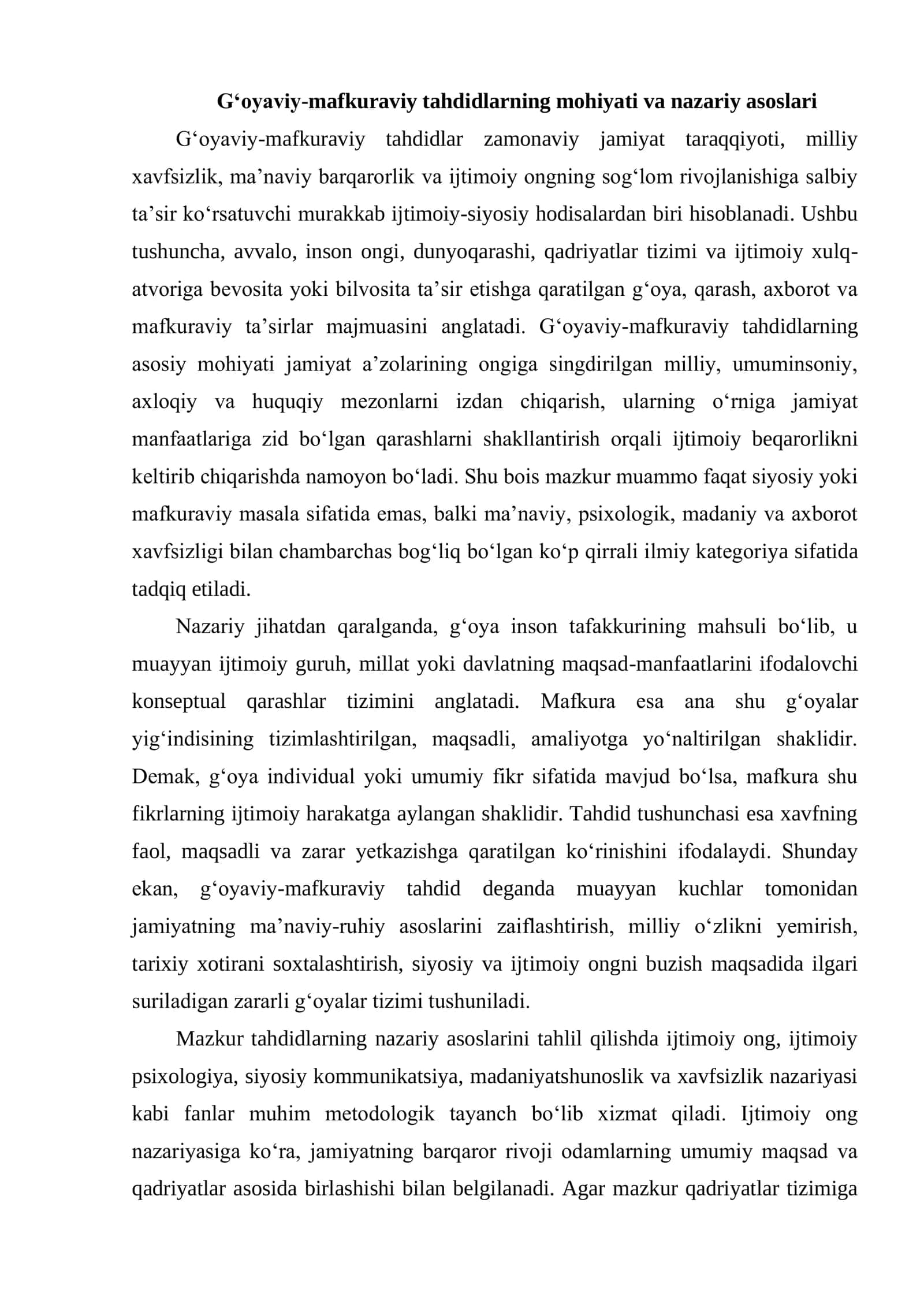 GʻOYAVIY-MAKURAVIY TAHDIDLAR VA UNING TURLARI 3