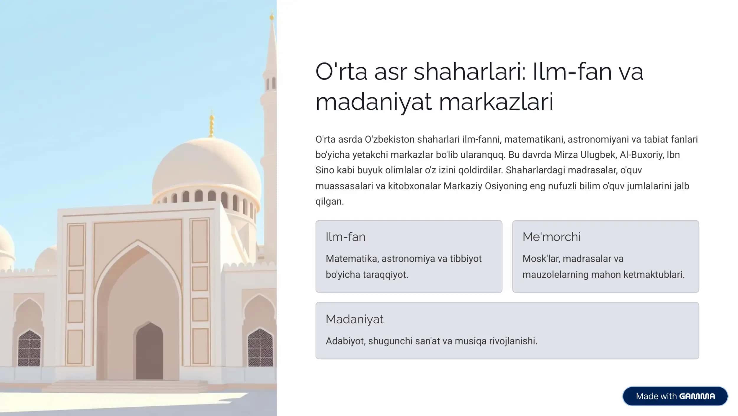 O'zbekiston shaharlarining tarixiy rivojlanishi 3