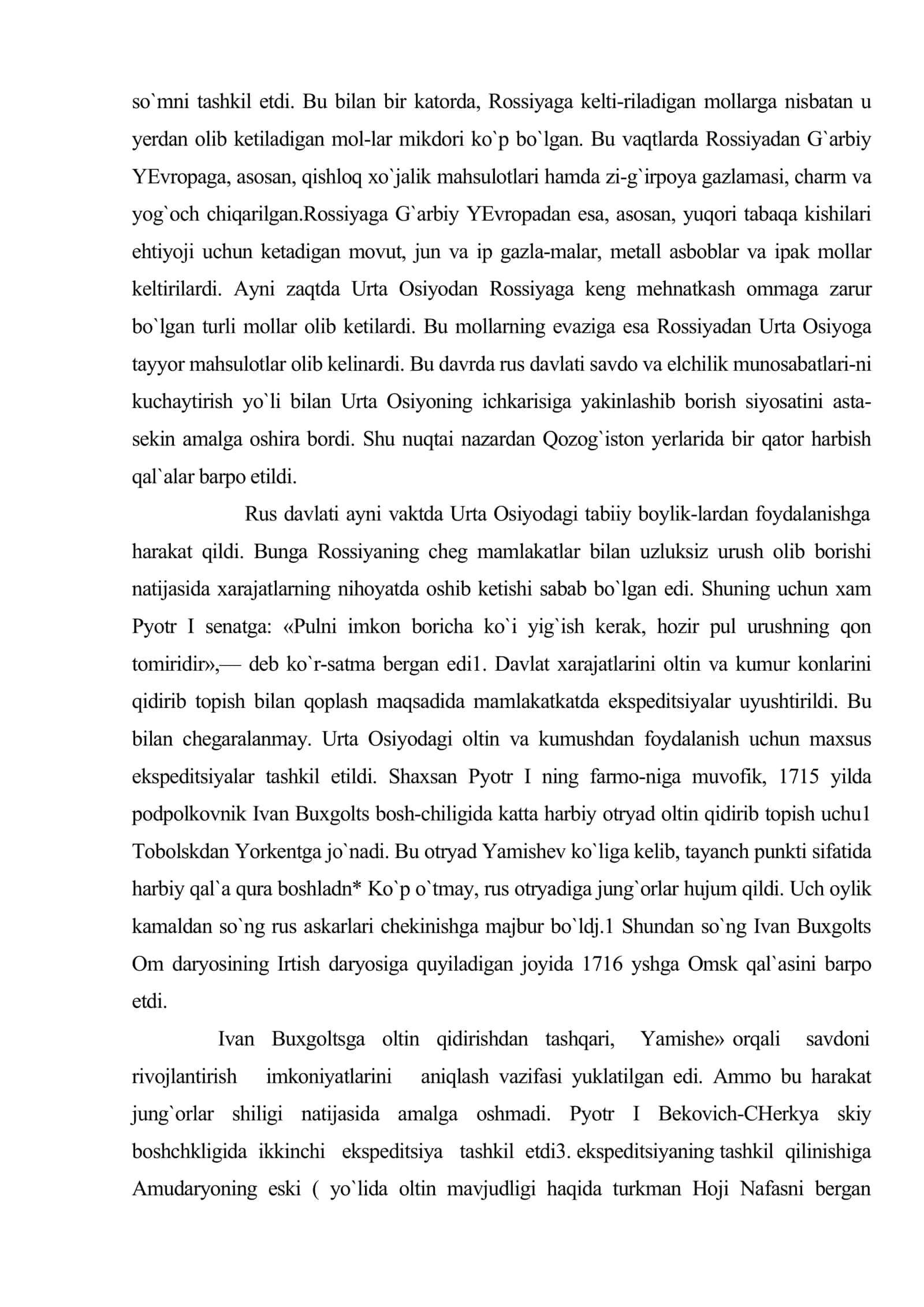 XVIII asrda Rossiya –O`rta Osiyo munosabatlari 3
