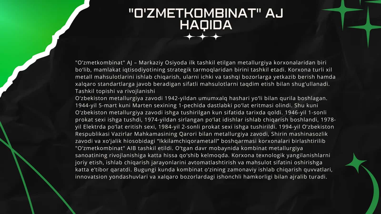 "O'zmetkombinat" AJ 3