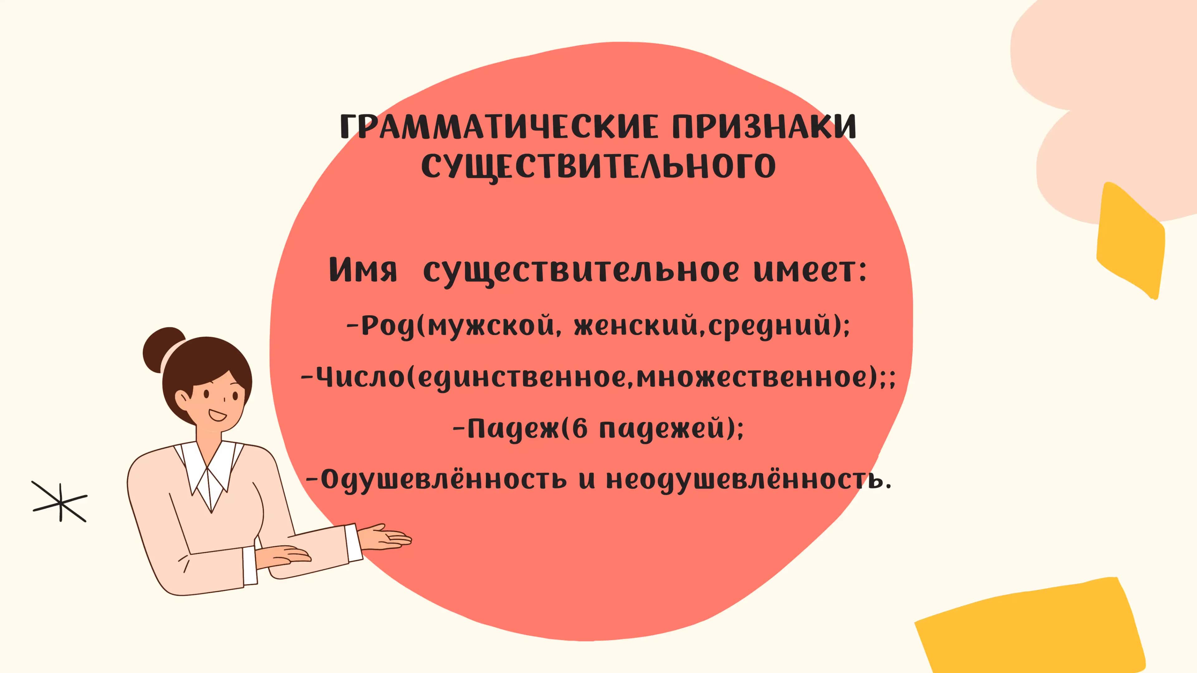 Имя существительное.Категории рода и числа 3